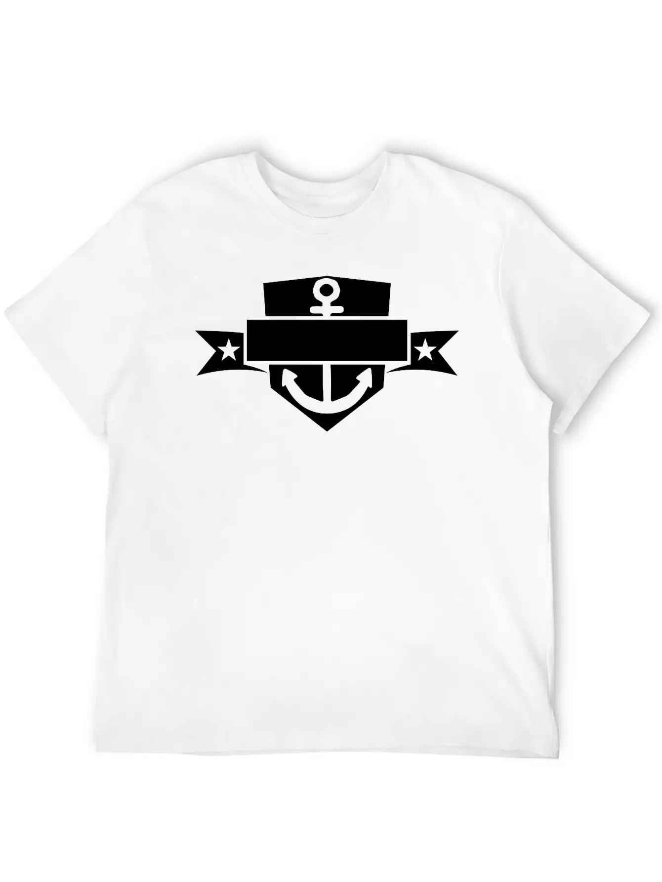 Banner Shield Coat Of Arms Text Name Anchored Anch Unisex Short Sleeve Soft Cotton T-Shirt – Casual Everyday Wear