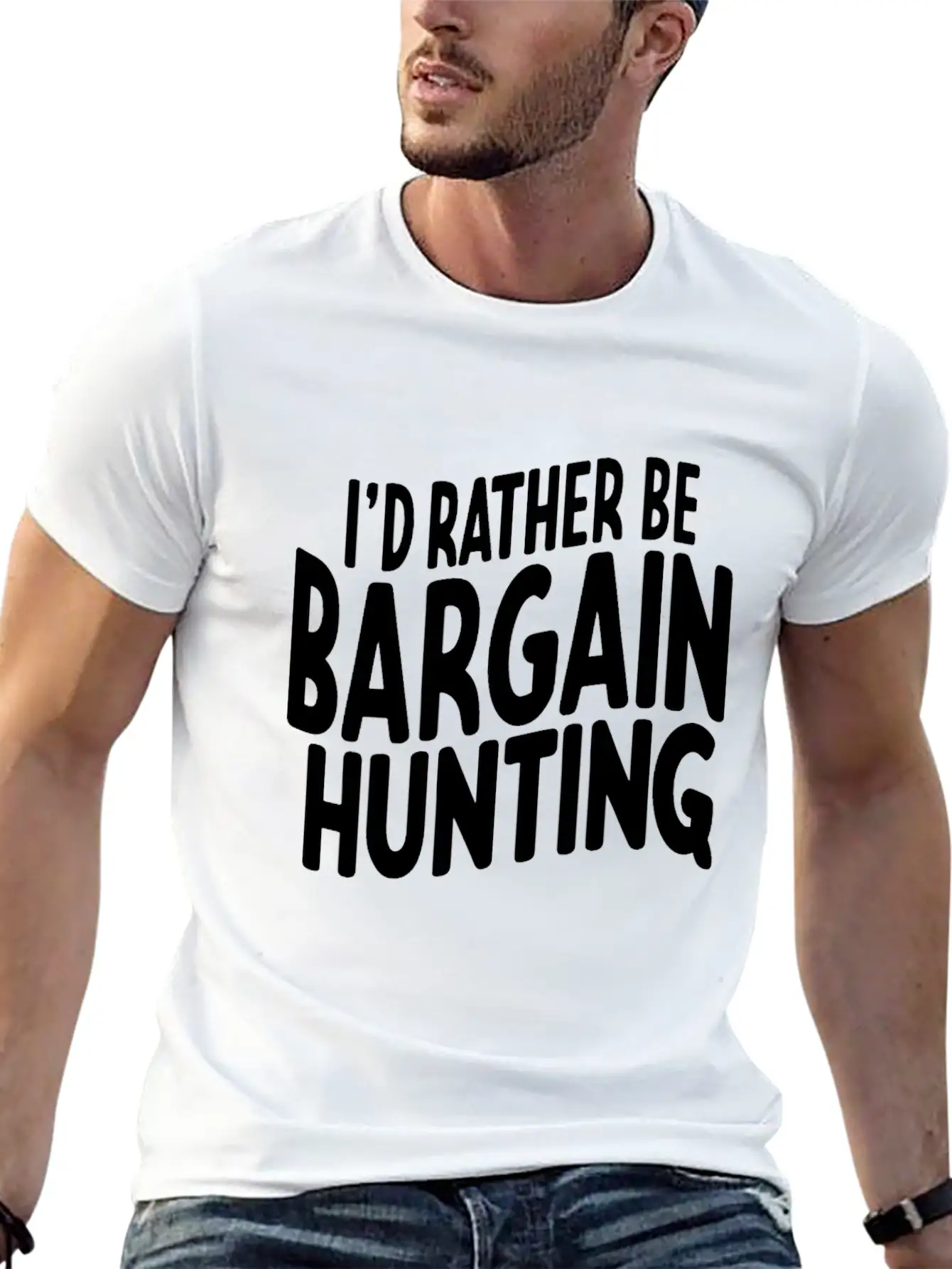Bargain Hunter Yard Sale Design For A Garage Sale Essential Unisex Summer Tee – Soft Cotton Casual Fit