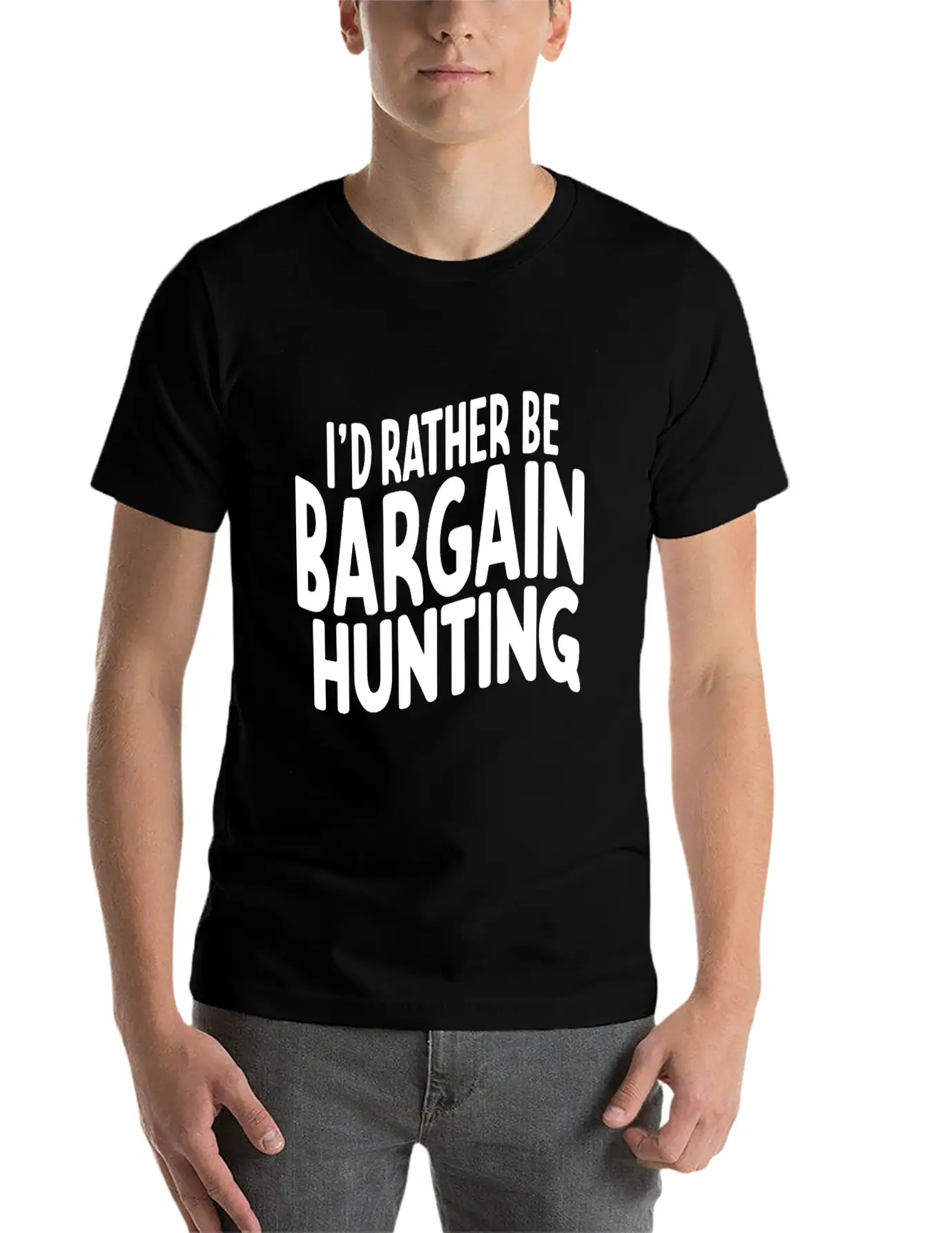 Bargain Hunter Yard Sale Design For A Garage Sale Essential Unisex Summer Tee – Soft Cotton Casual Fit