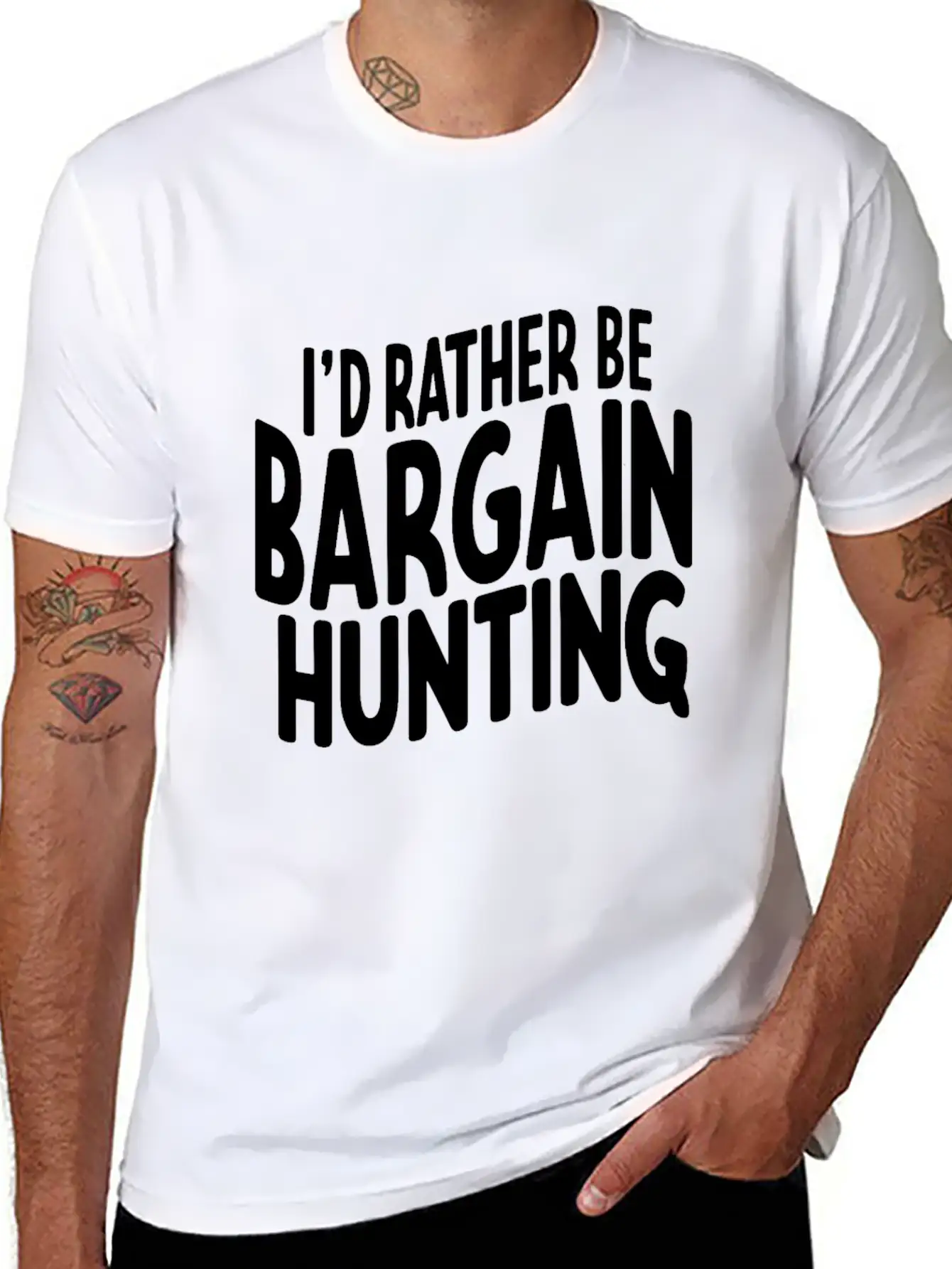 Bargain Hunter Yard Sale Design For A Garage Sale Essential Unisex Summer Tee – Soft Cotton Casual Fit