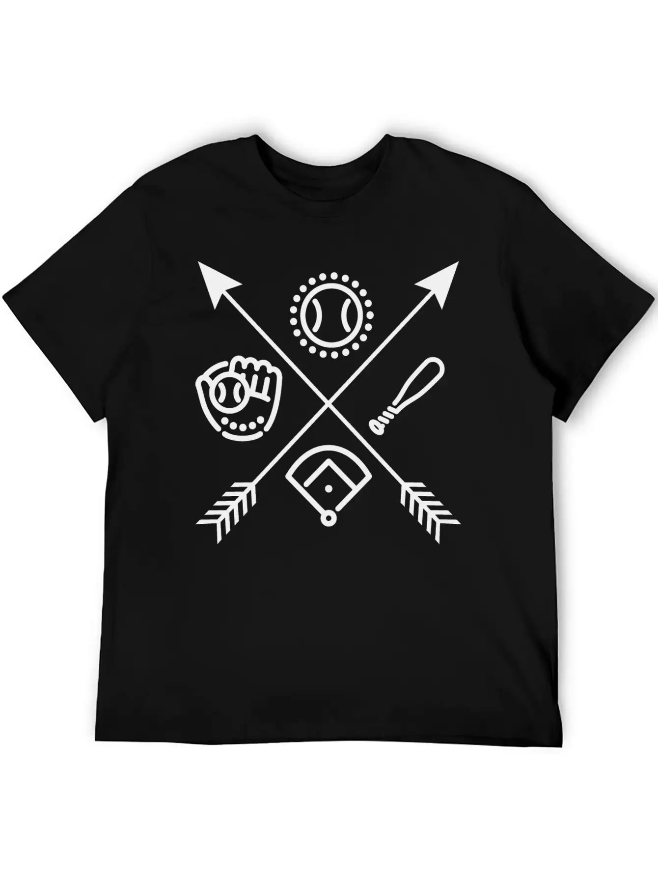 Baseball Arrows Essential Unisex Summer Tee – Soft Cotton Casual Fit
