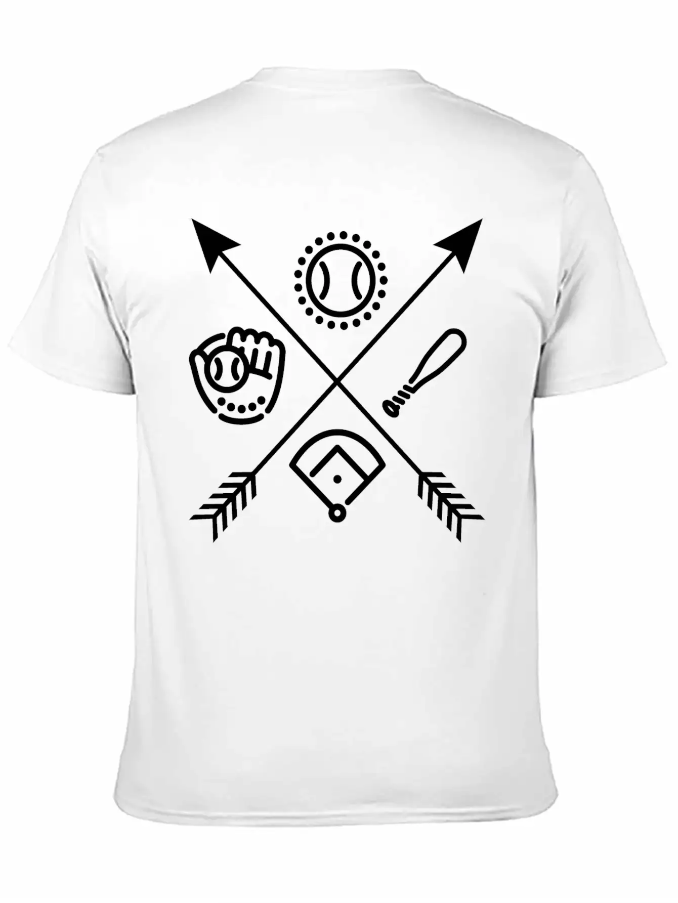 Baseball Arrows Essential Unisex Summer Tee – Soft Cotton Casual Fit