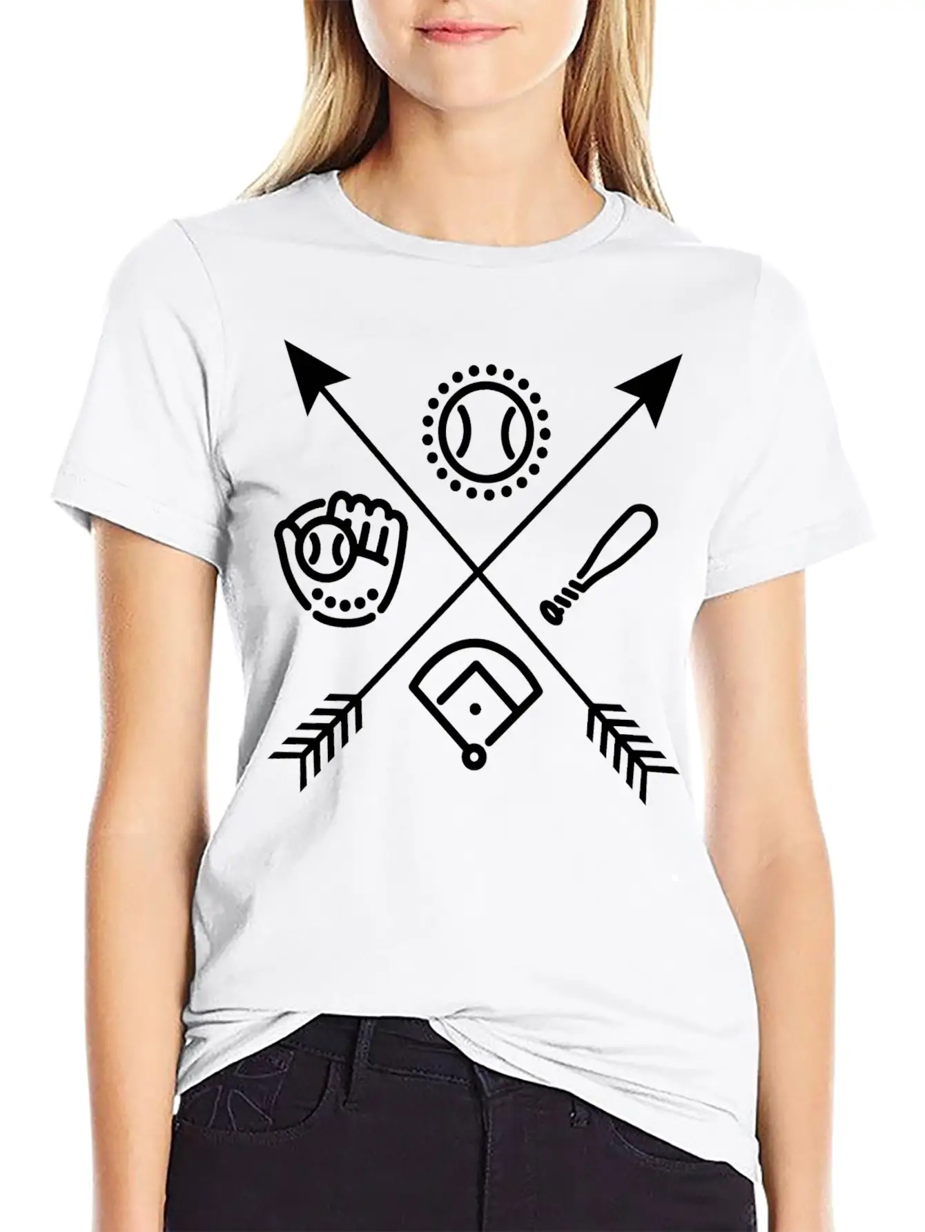 Baseball Arrows Essential Unisex Summer Tee – Soft Cotton Casual Fit