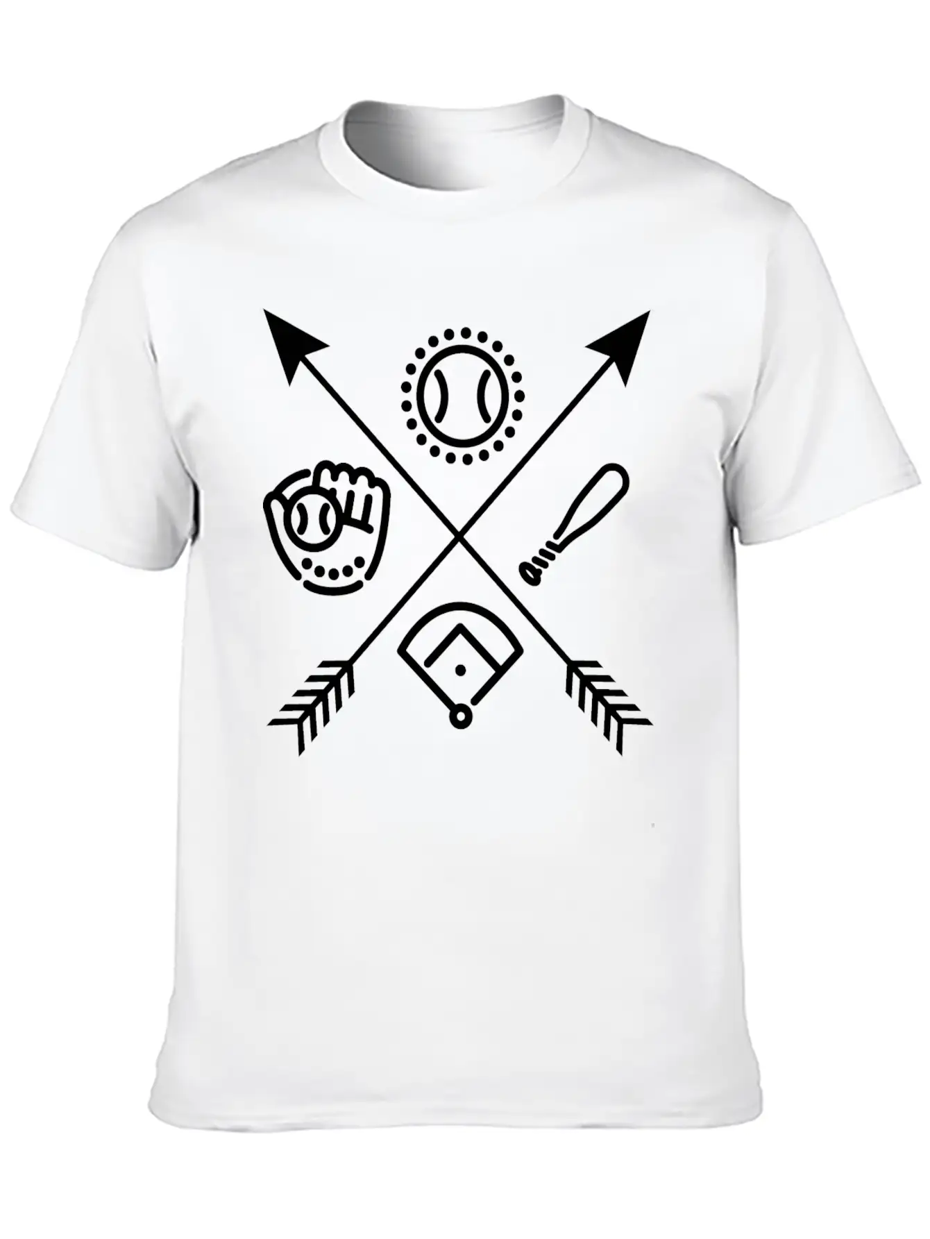 Baseball Arrows Essential Unisex Summer Tee – Soft Cotton Casual Fit