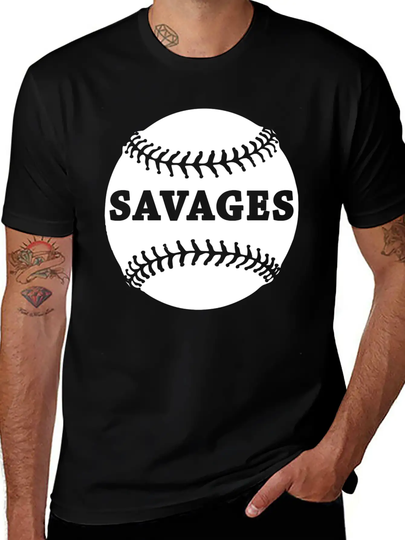 Baseball Fans Savages T-Shirt Unisex Short Sleeve Soft Cotton T-Shirt – Casual Everyday Wear