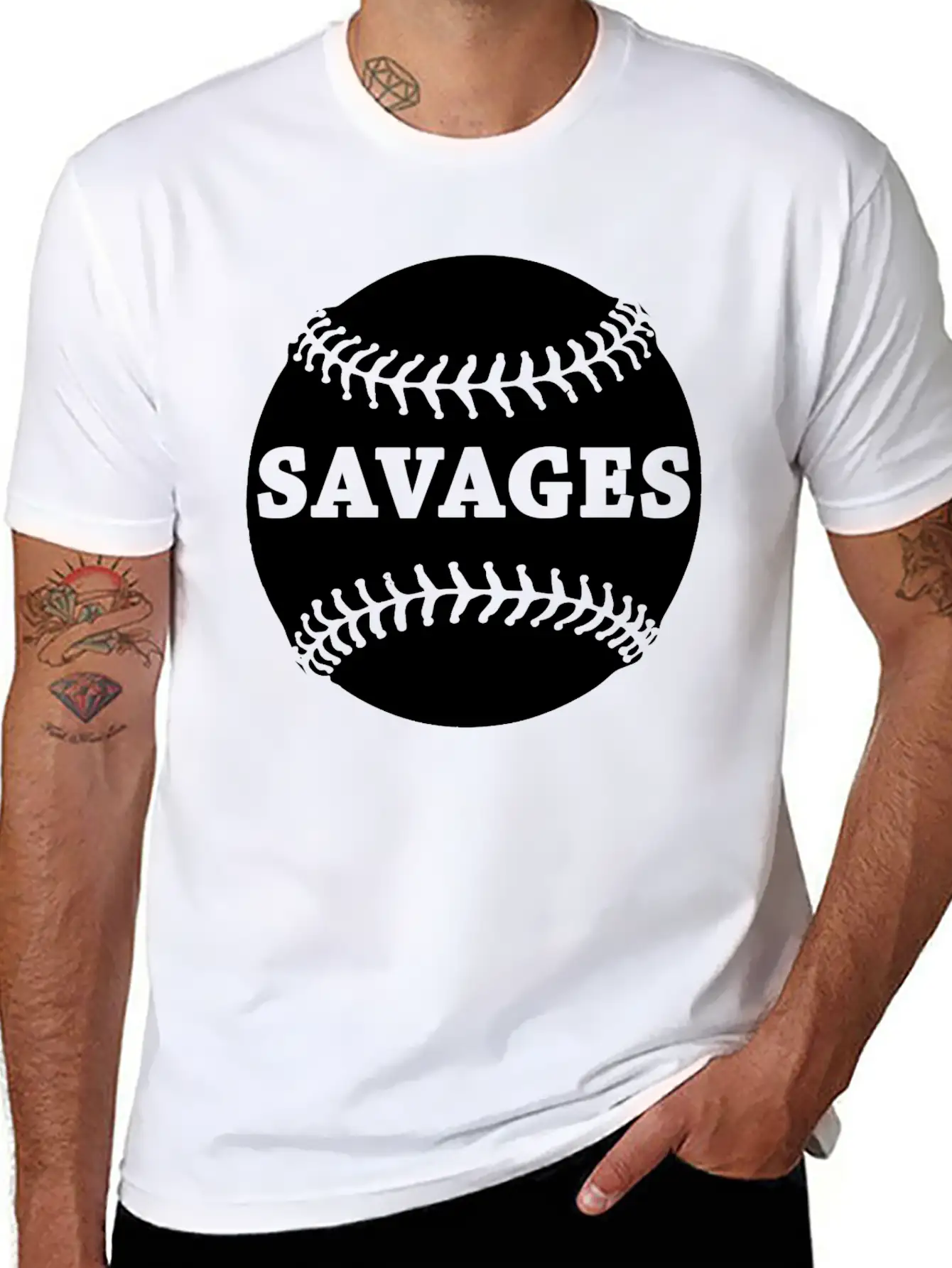 Baseball Fans Savages T-Shirt Unisex Short Sleeve Soft Cotton T-Shirt – Casual Everyday Wear