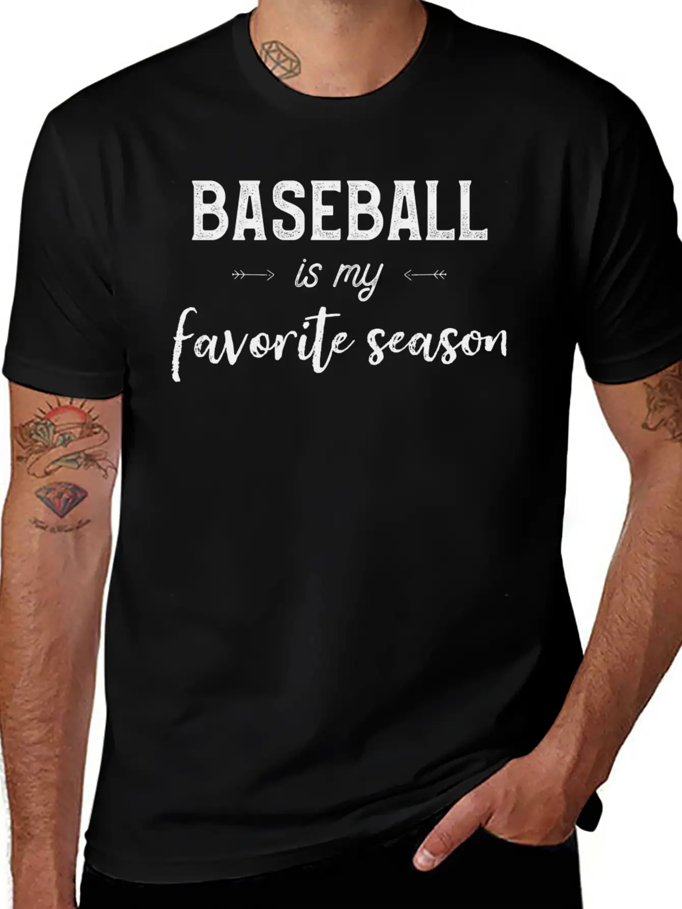 Baseball Is My Favorite Season Stylish Everyday T-Shirt – Unisex Basic Cotton Tee