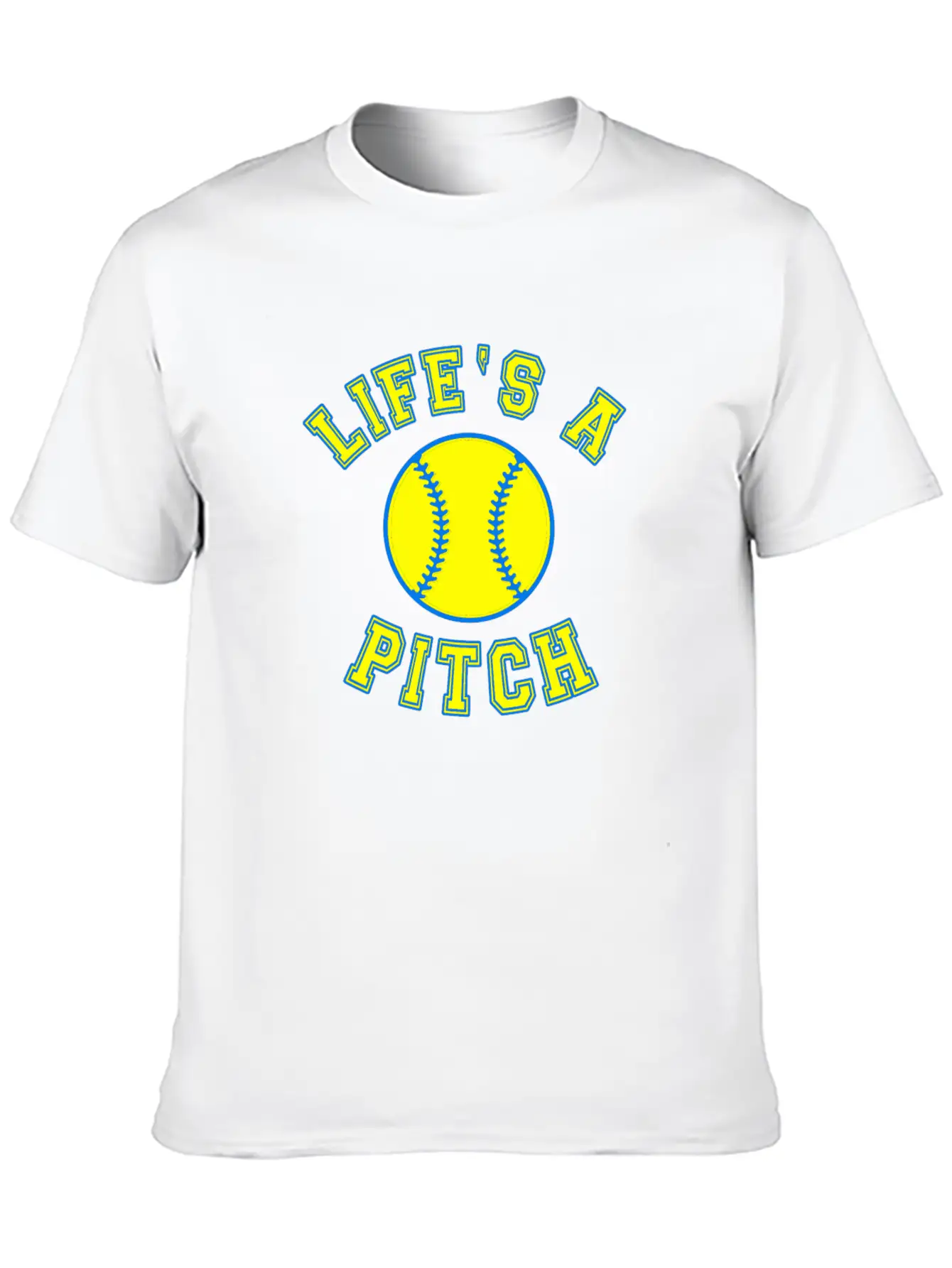 Baseball Saying Life's A Pitch Essential Unisex Summer Tee – Soft Cotton Casual Fit