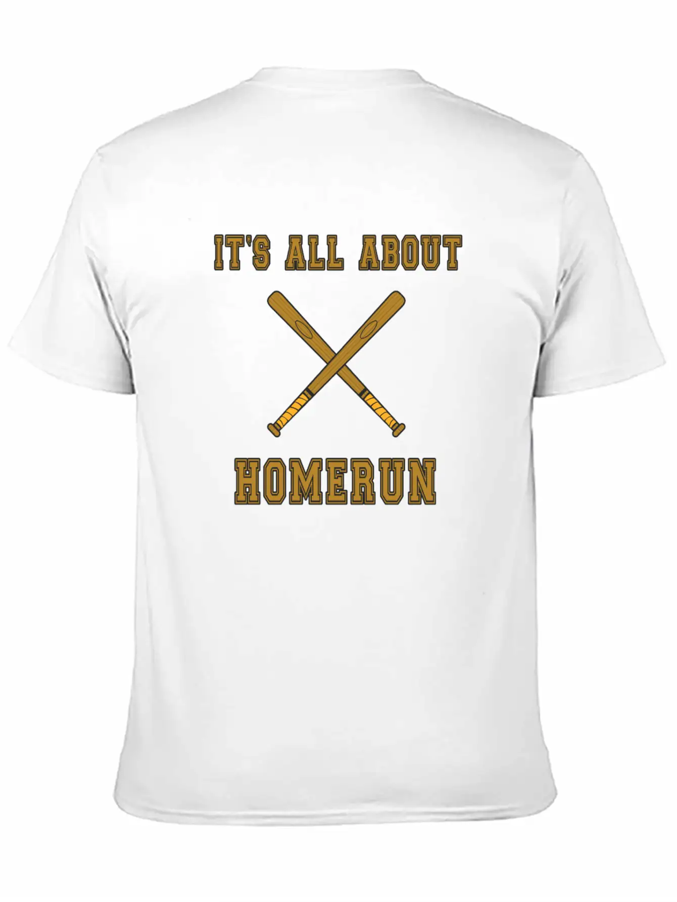 Baseball Slogan It's All About Homerun Stylish Everyday T-Shirt – Unisex Basic Cotton Tee