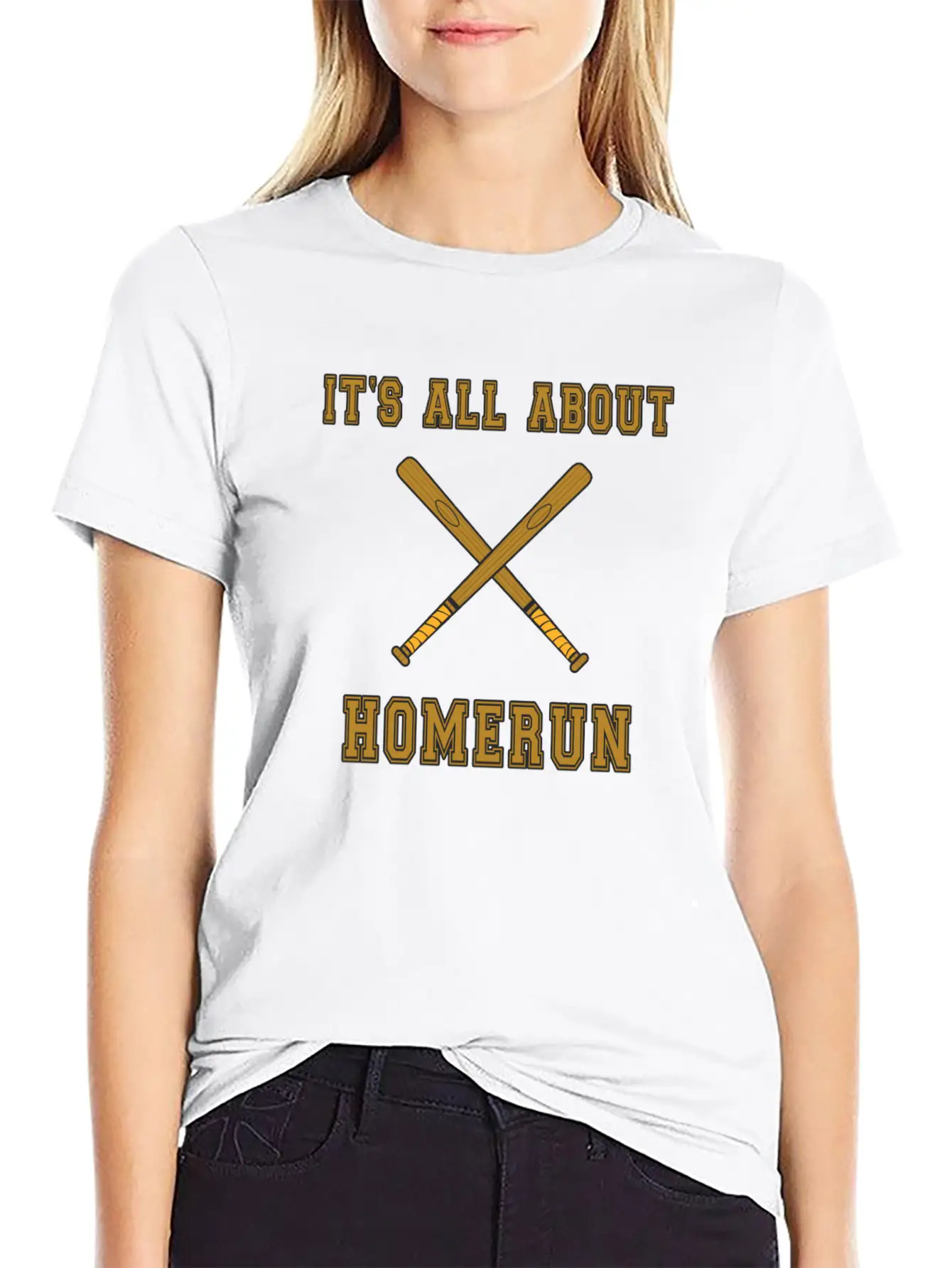 Baseball Slogan It's All About Homerun Stylish Everyday T-Shirt – Unisex Basic Cotton Tee