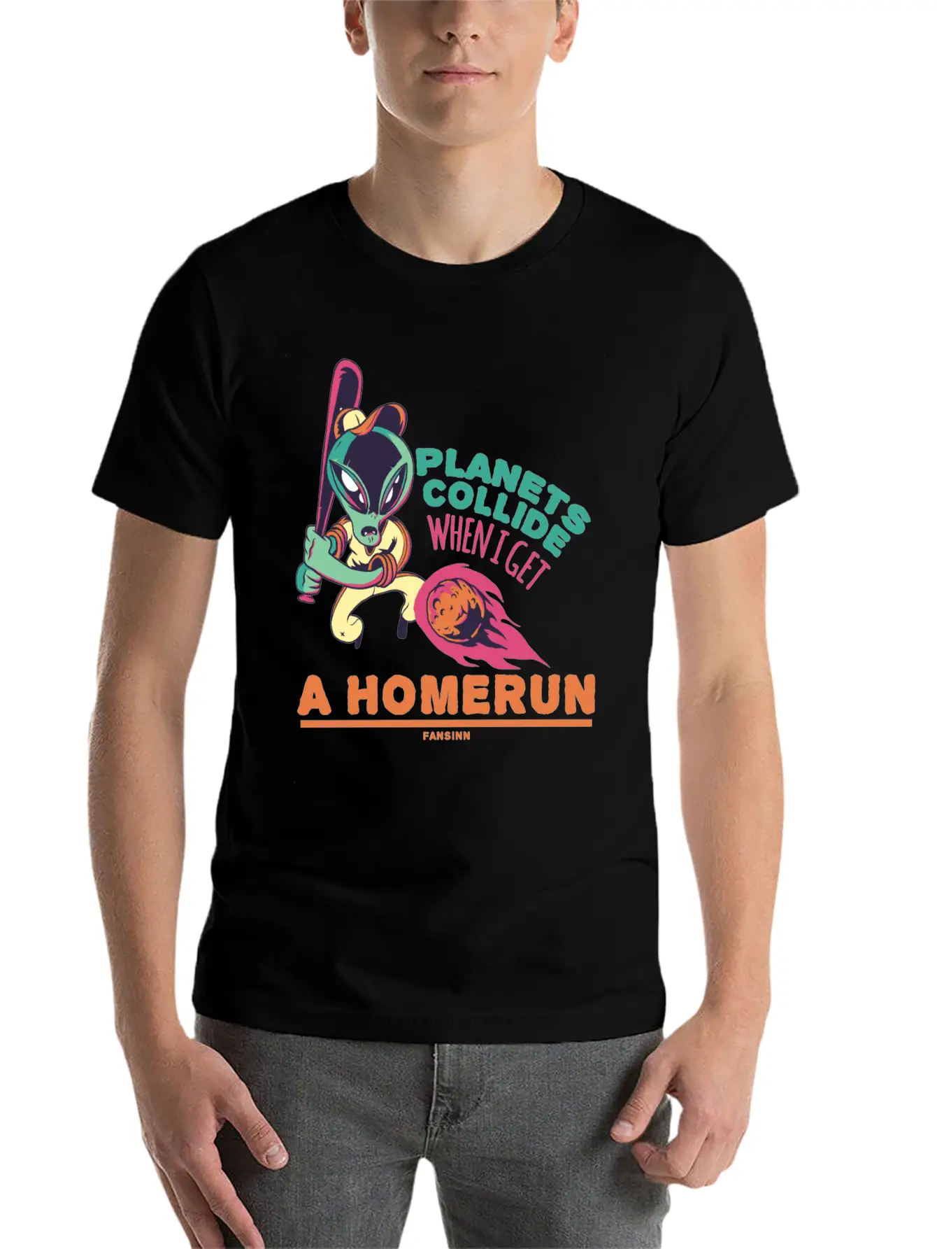 Baseball Space Extraterrestrial UFO Essential Unisex Summer Tee – Soft Cotton Casual Fit