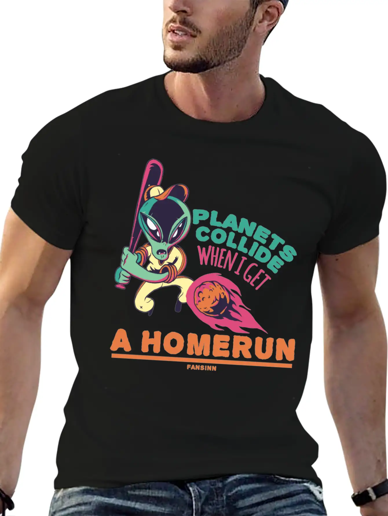 Baseball Space Extraterrestrial UFO Essential Unisex Summer Tee – Soft Cotton Casual Fit