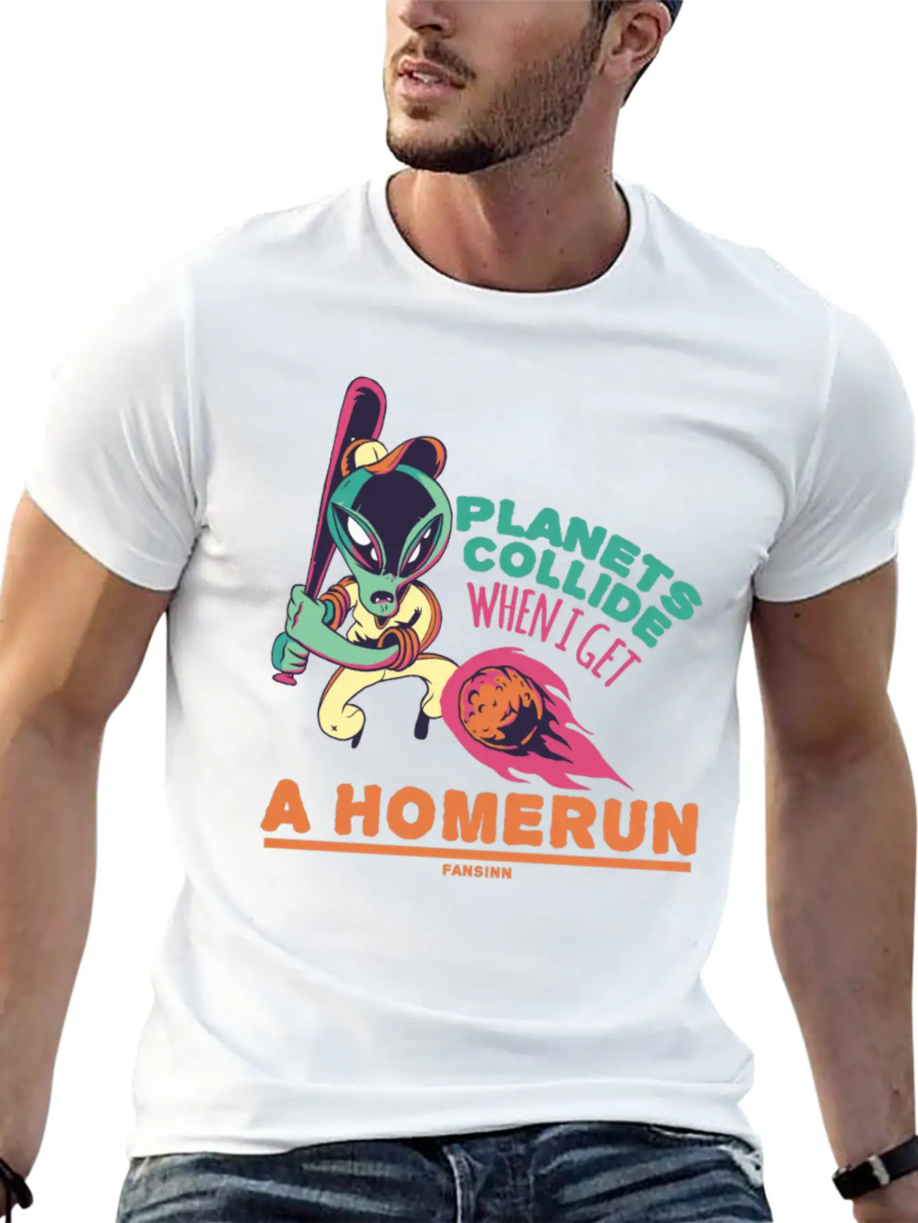 Baseball Space Extraterrestrial UFO Essential Unisex Summer Tee – Soft Cotton Casual Fit