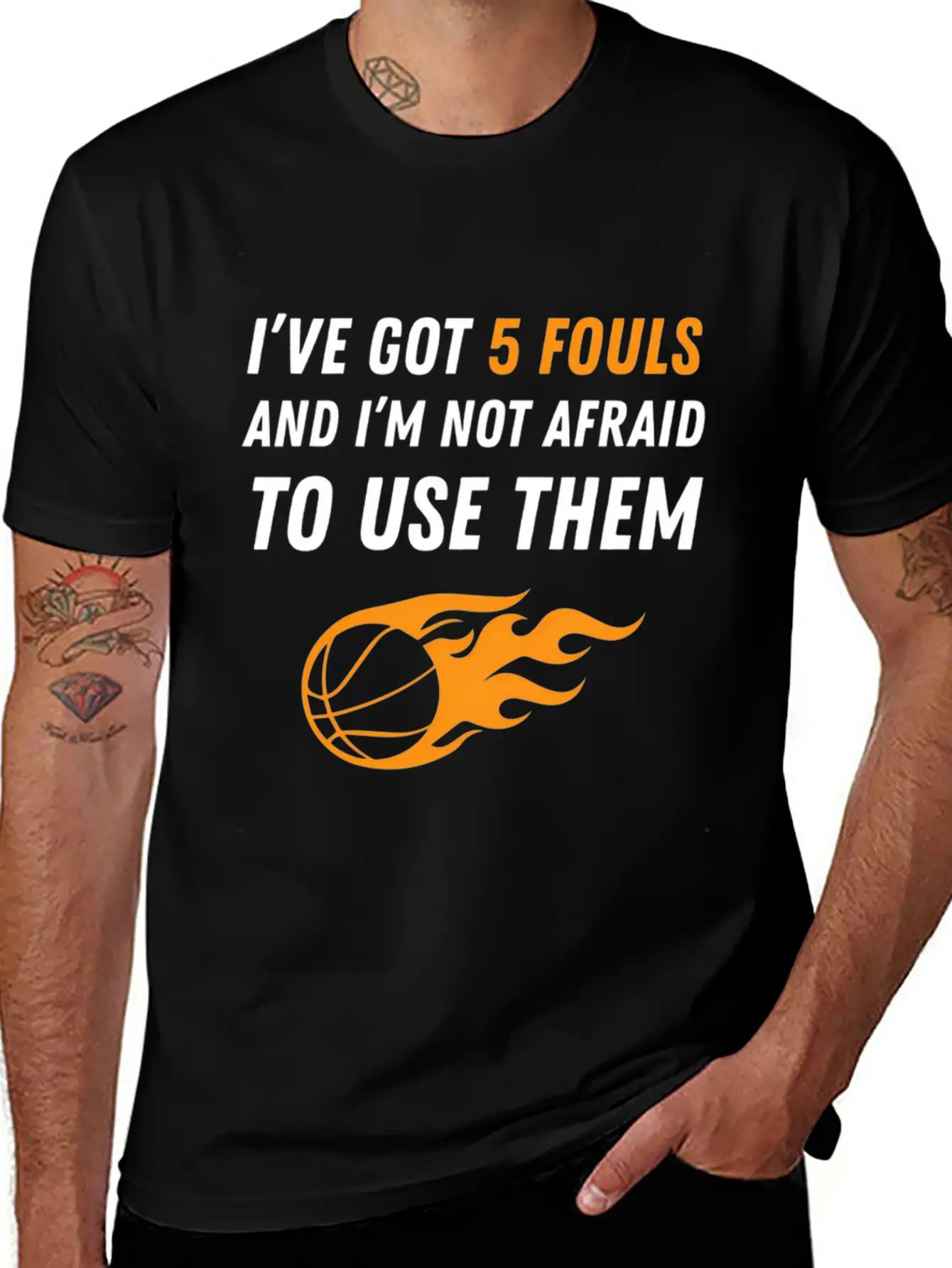 Basketball 5 Fouls Essential Unisex Summer Tee – Soft Cotton Casual Fit