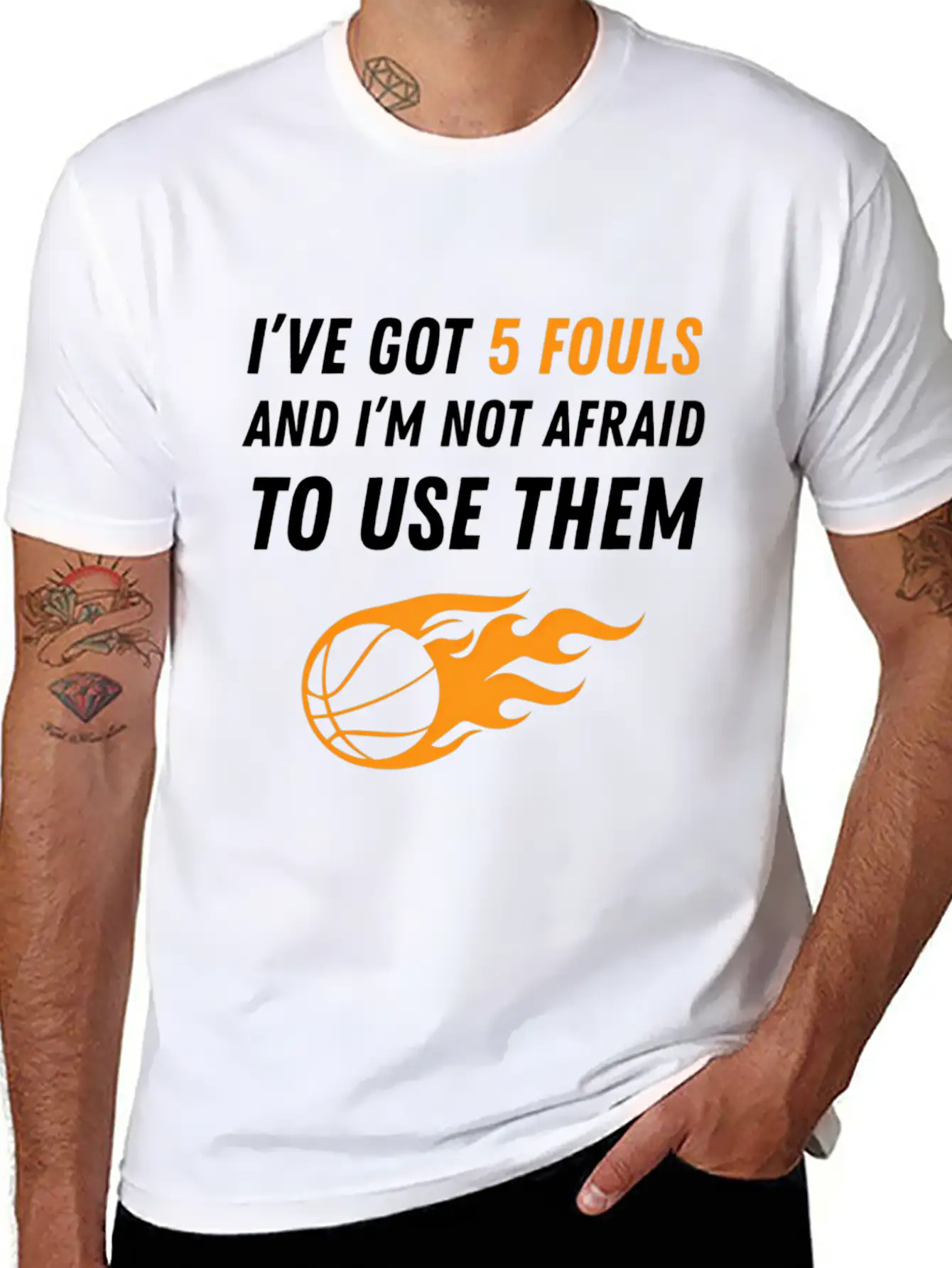 Basketball 5 Fouls Essential Unisex Summer Tee – Soft Cotton Casual Fit