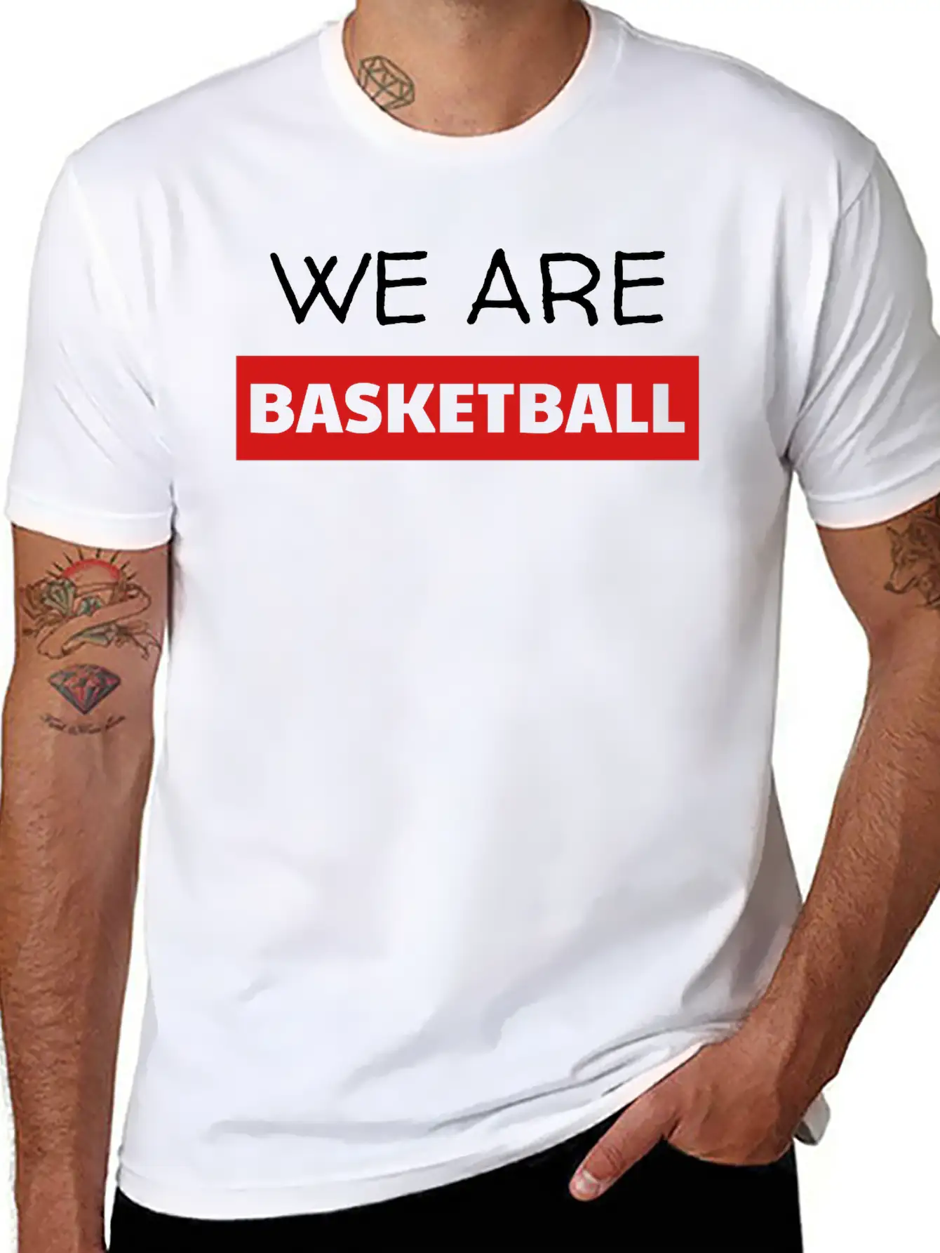 Basketball Basket Ball Basket-Ball Game Sport Stylish Everyday T-Shirt – Unisex Basic Cotton Tee