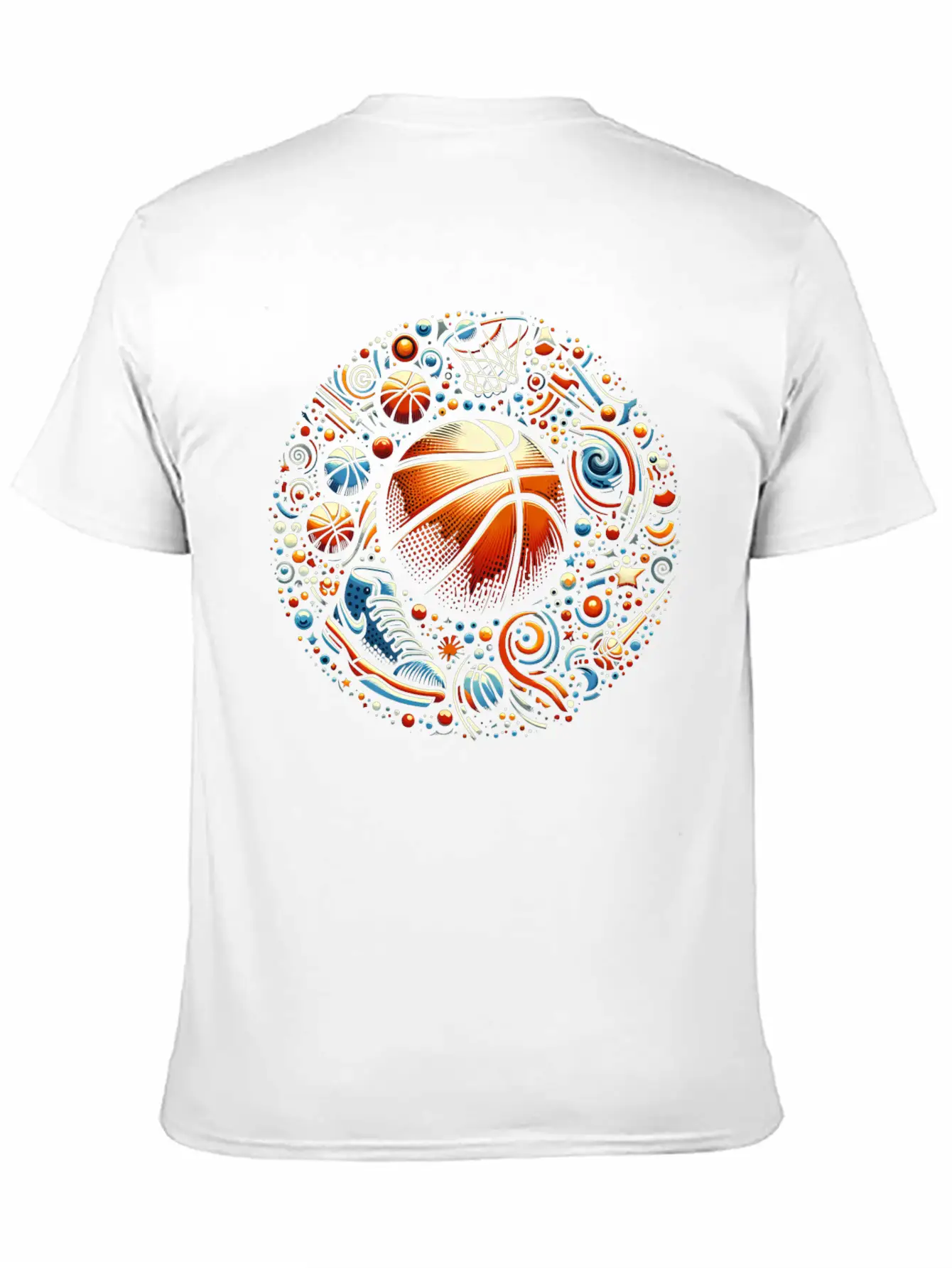 Basketball Cosmic Blast Stylish Everyday T-Shirt – Unisex Basic Cotton Tee