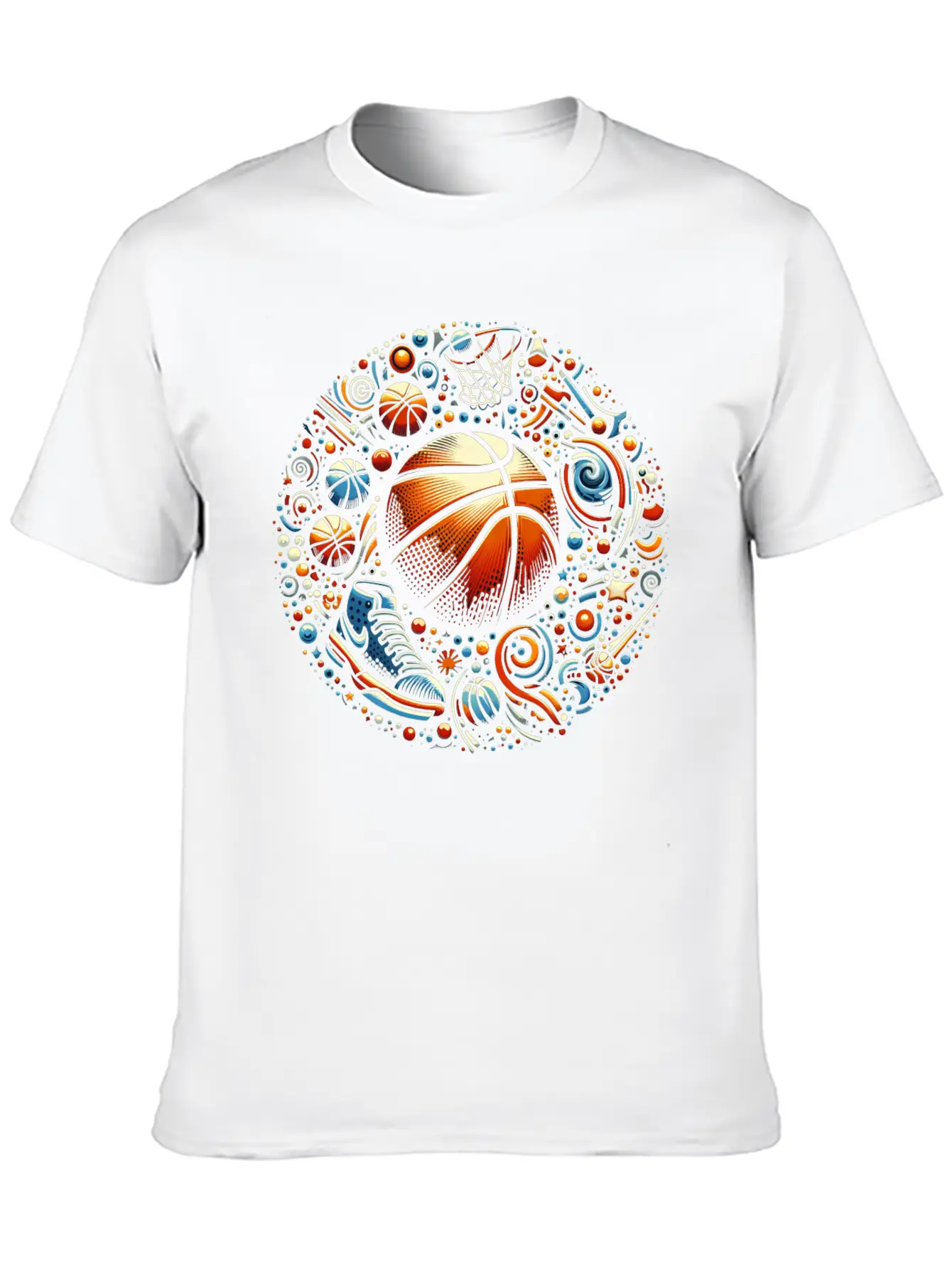 Basketball Cosmic Blast Stylish Everyday T-Shirt – Unisex Basic Cotton Tee