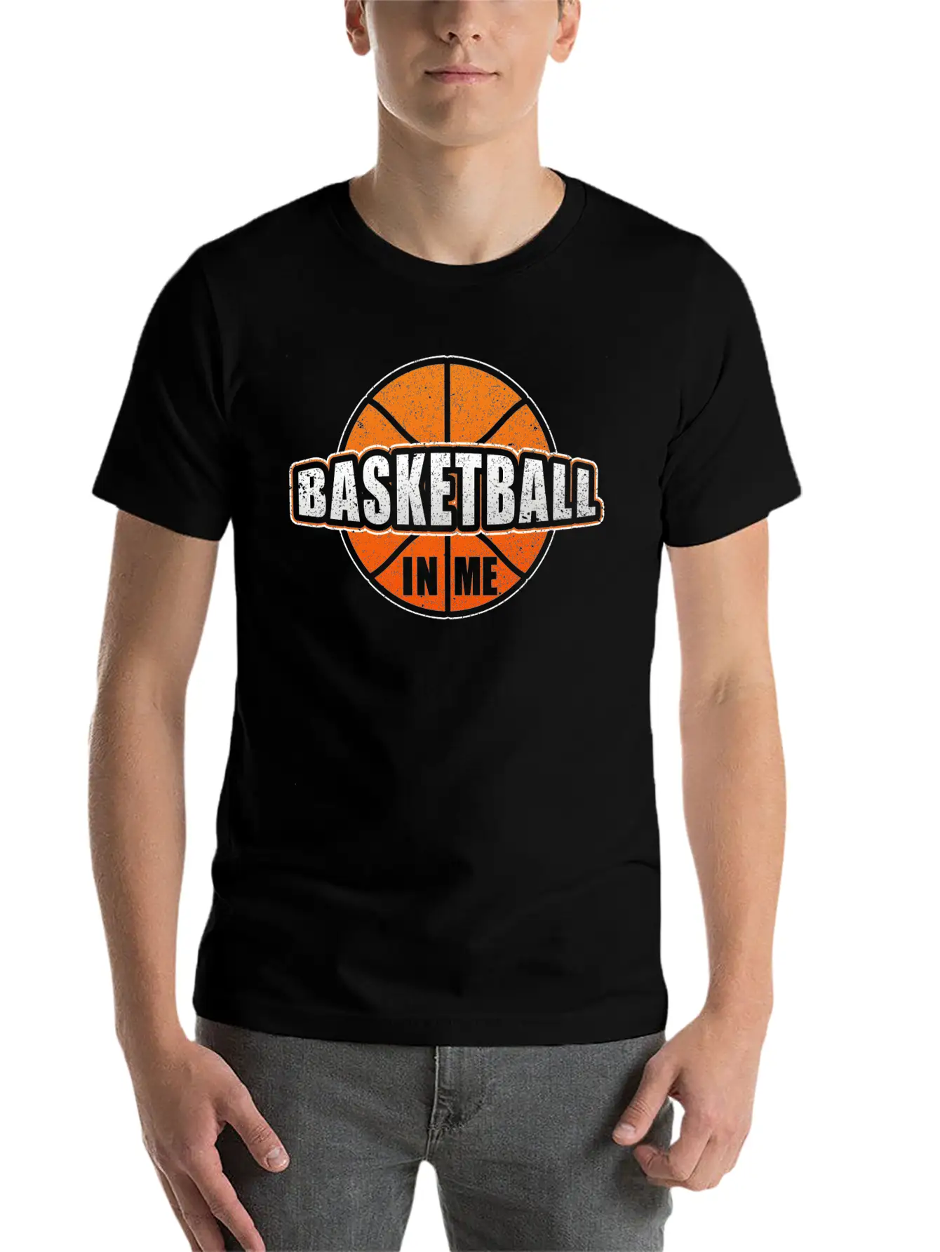 Basketball In Me Basketball Player Trainer Stylish Everyday T-Shirt – Unisex Basic Cotton Tee