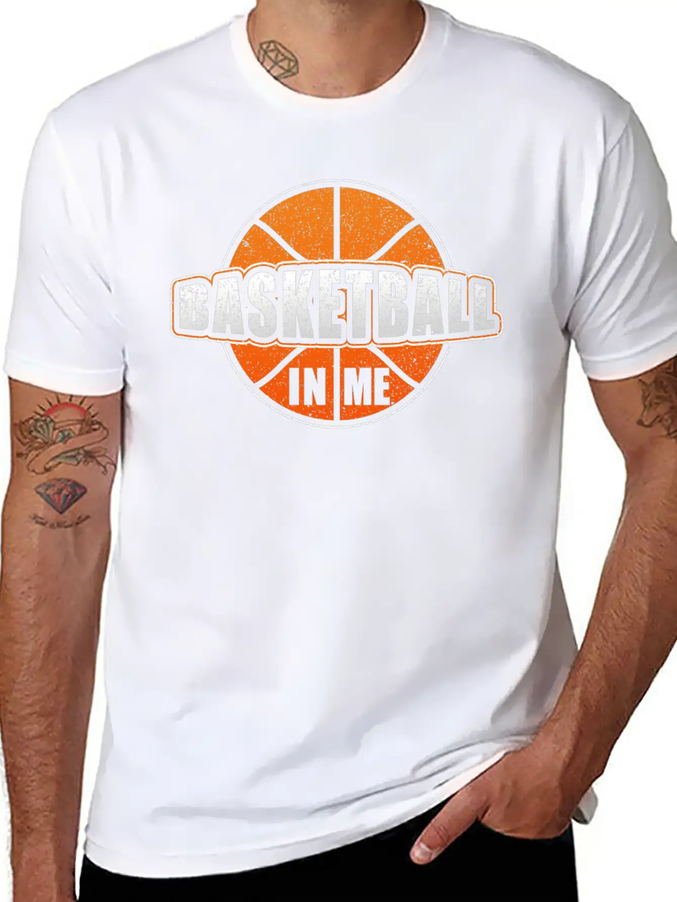 Basketball In Me Basketball Player Trainer Stylish Everyday T-Shirt – Unisex Basic Cotton Tee