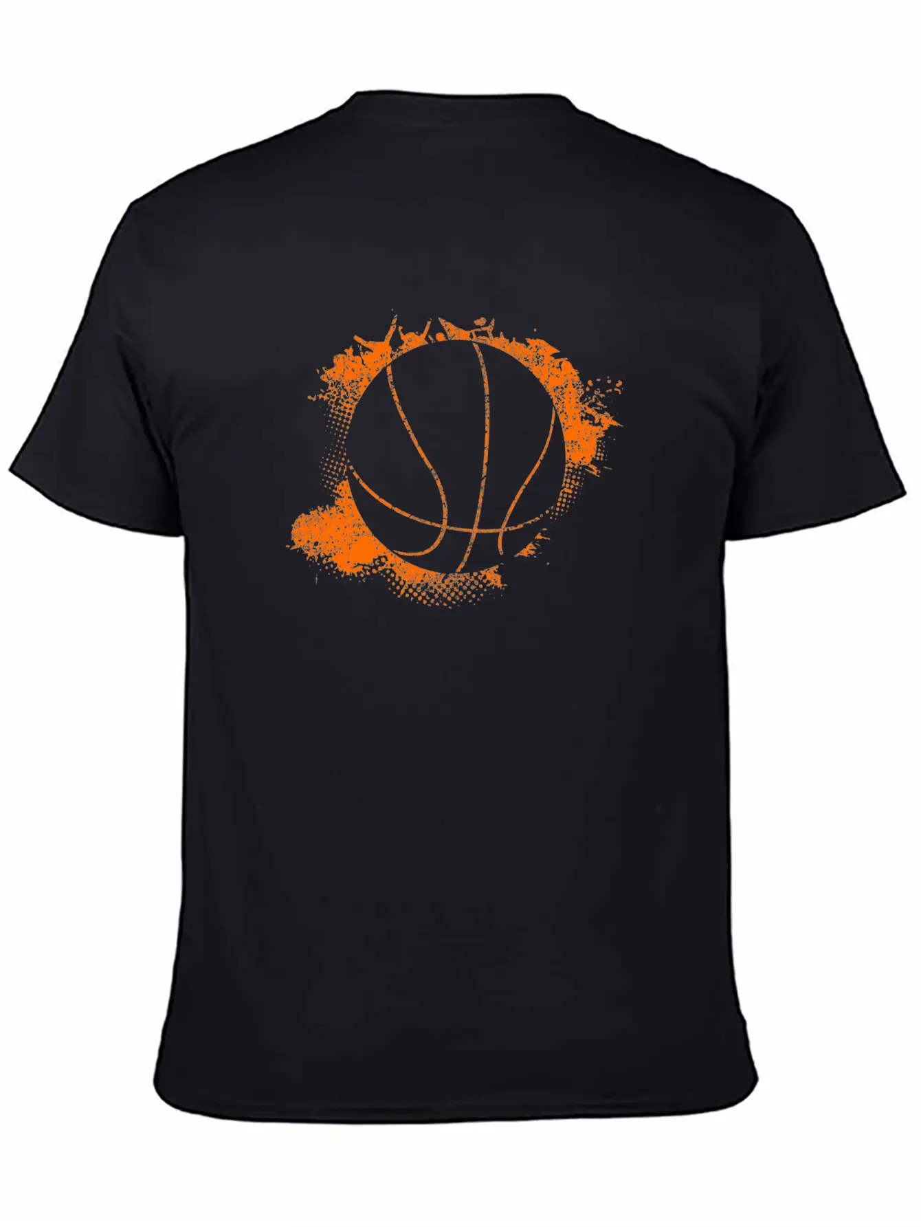 Basketball Paint Splatter Unisex Casual T-Shirt – Clean Design For Daily Comfort