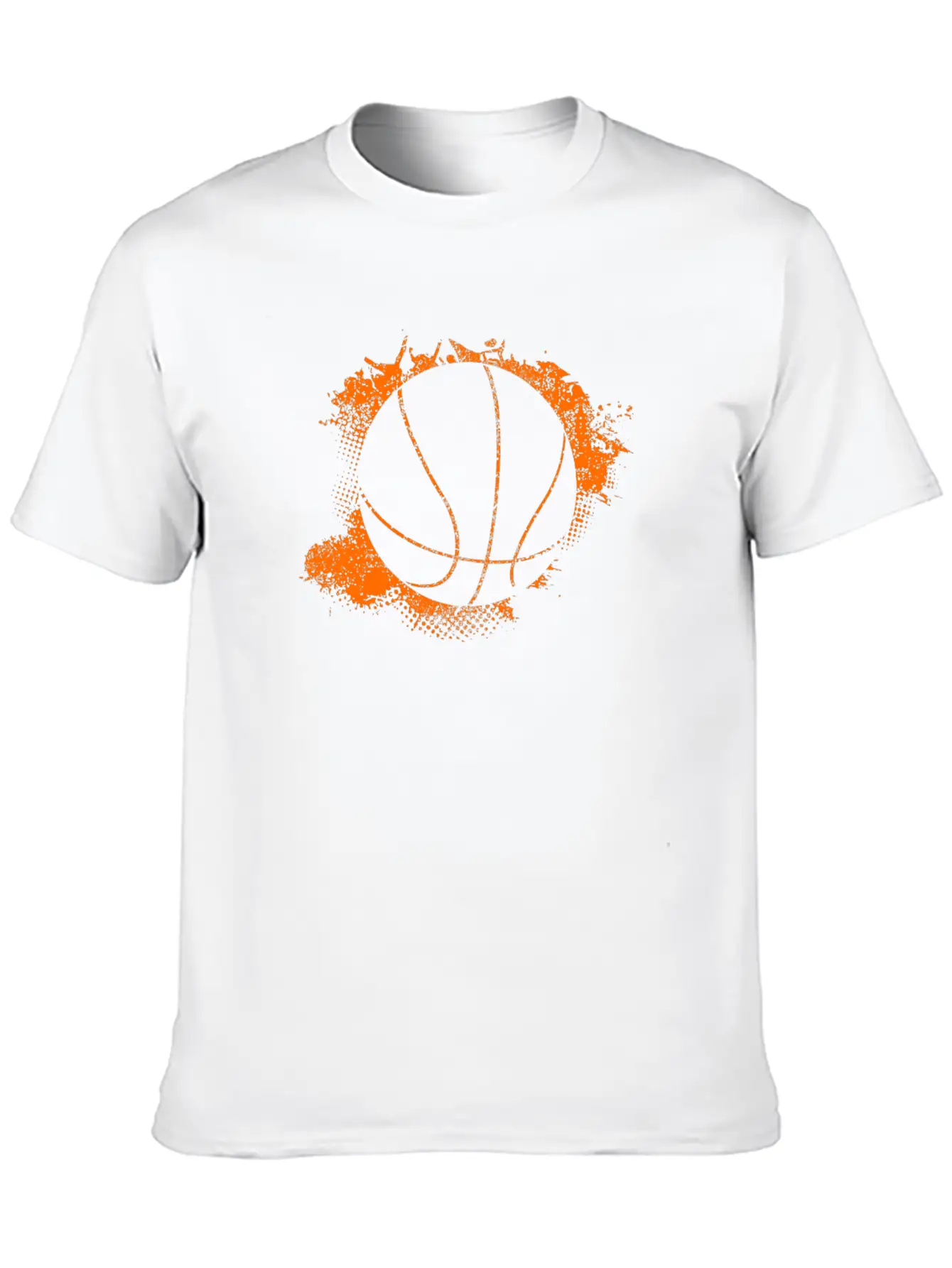 Basketball Paint Splatter Unisex Casual T-Shirt – Clean Design For Daily Comfort