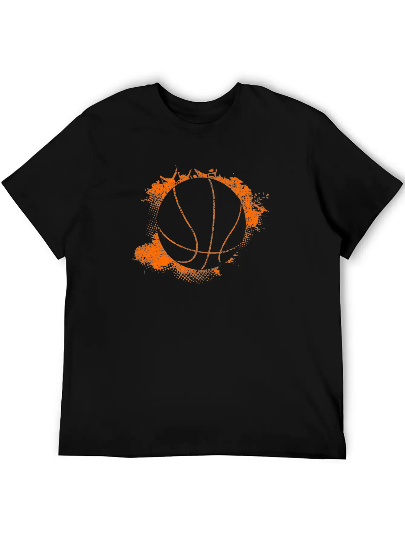 Basketball Paint Splatter Unisex Casual T-Shirt – Clean Design For Daily Comfort