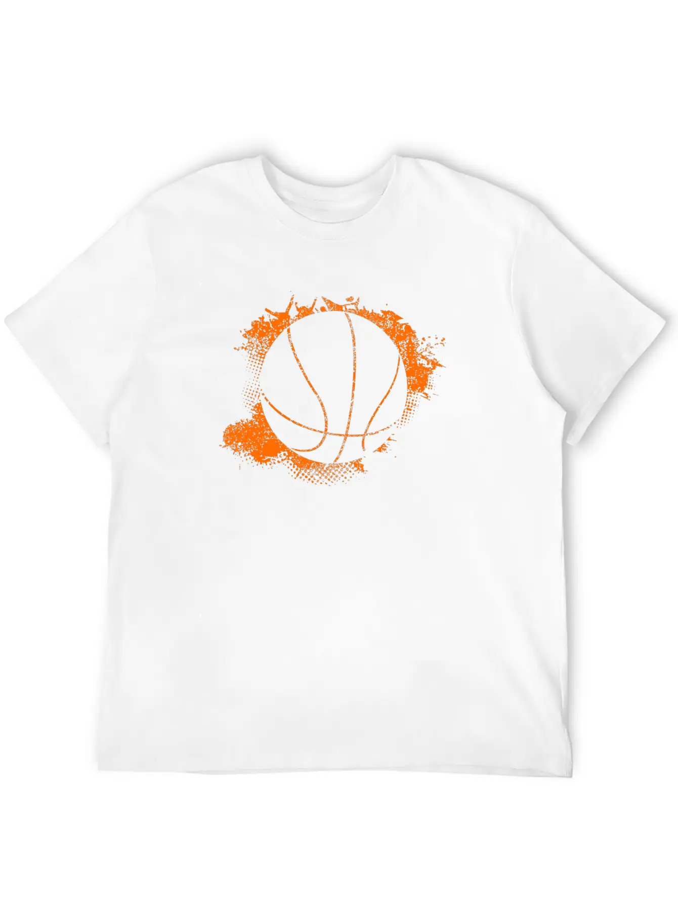 Basketball Paint Splatter Unisex Casual T-Shirt – Clean Design For Daily Comfort