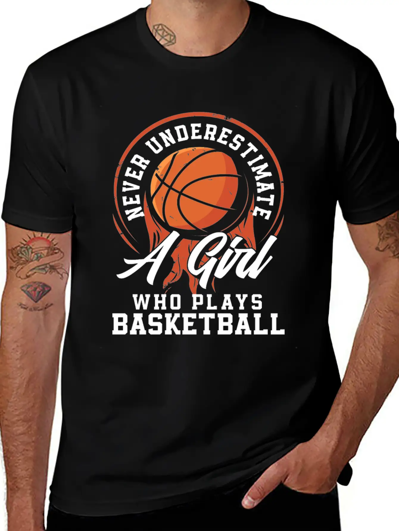 Basketball Player Athlete Gift Basketball Woman Unisex Short Sleeve Soft Cotton T-Shirt – Casual Everyday Wear