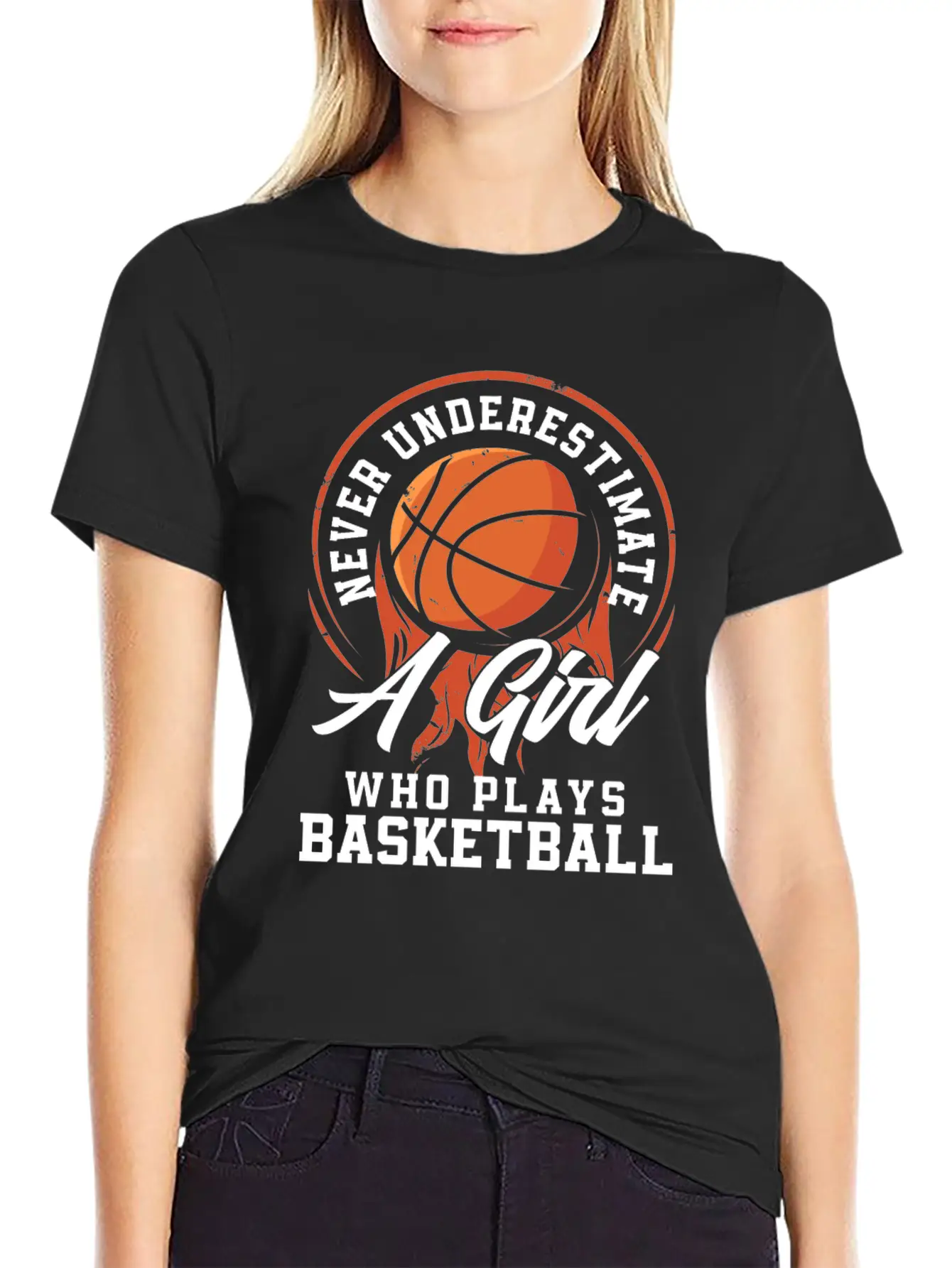 Basketball Player Athlete Gift Basketball Woman Unisex Short Sleeve Soft Cotton T-Shirt – Casual Everyday Wear