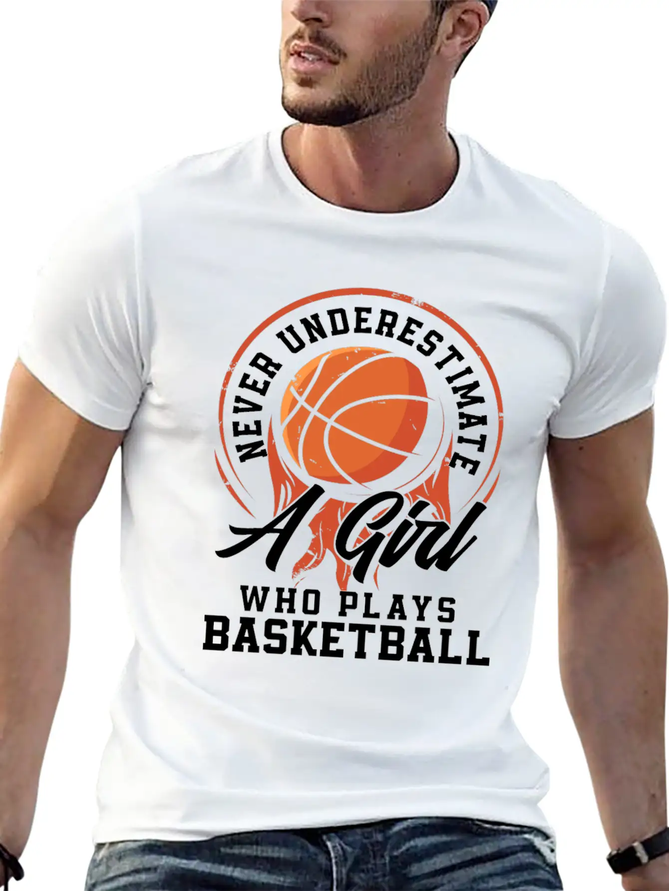 Basketball Player Athlete Gift Basketball Woman Unisex Short Sleeve Soft Cotton T-Shirt – Casual Everyday Wear