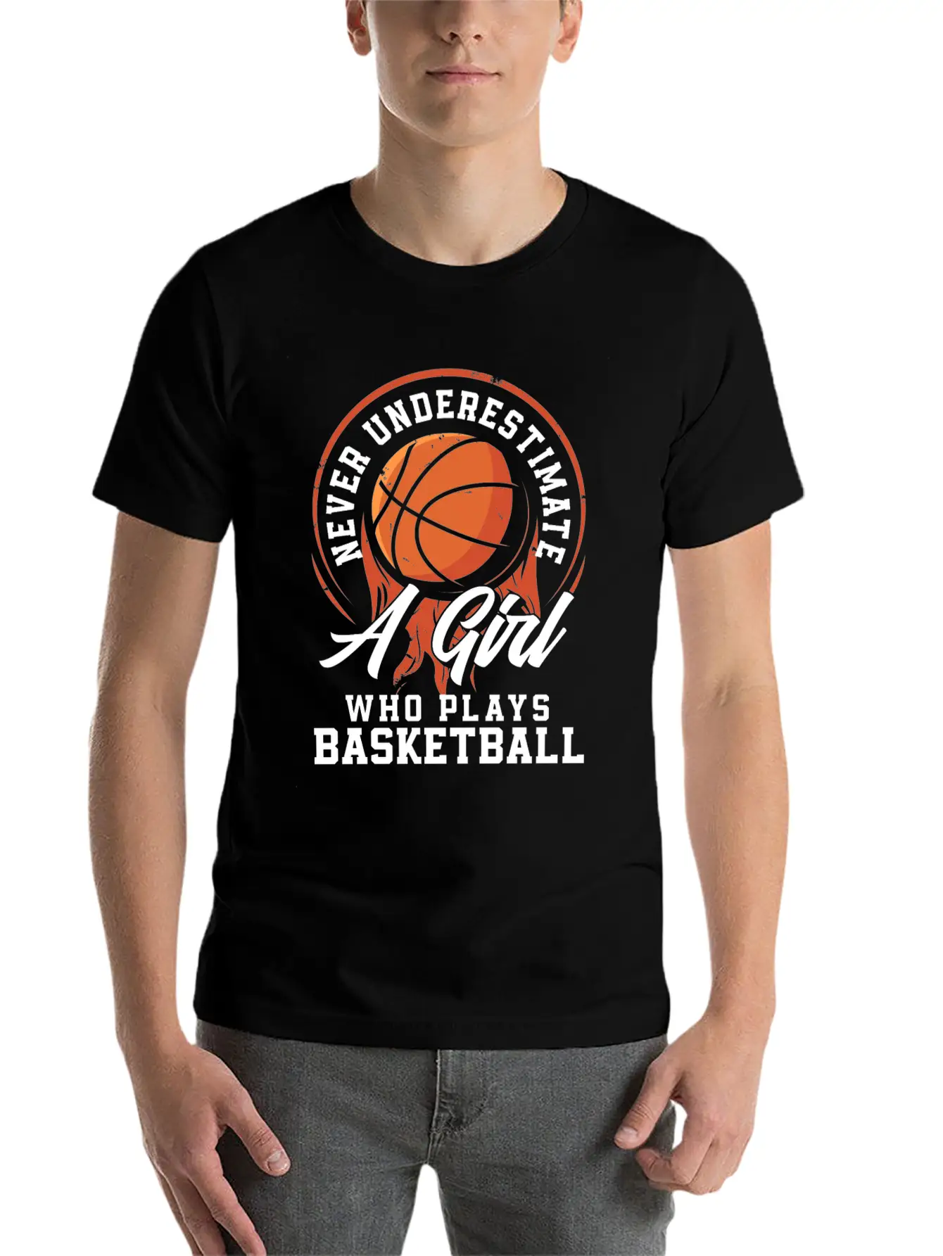 Basketball Player Athlete Gift Basketball Woman Unisex Short Sleeve Soft Cotton T-Shirt – Casual Everyday Wear