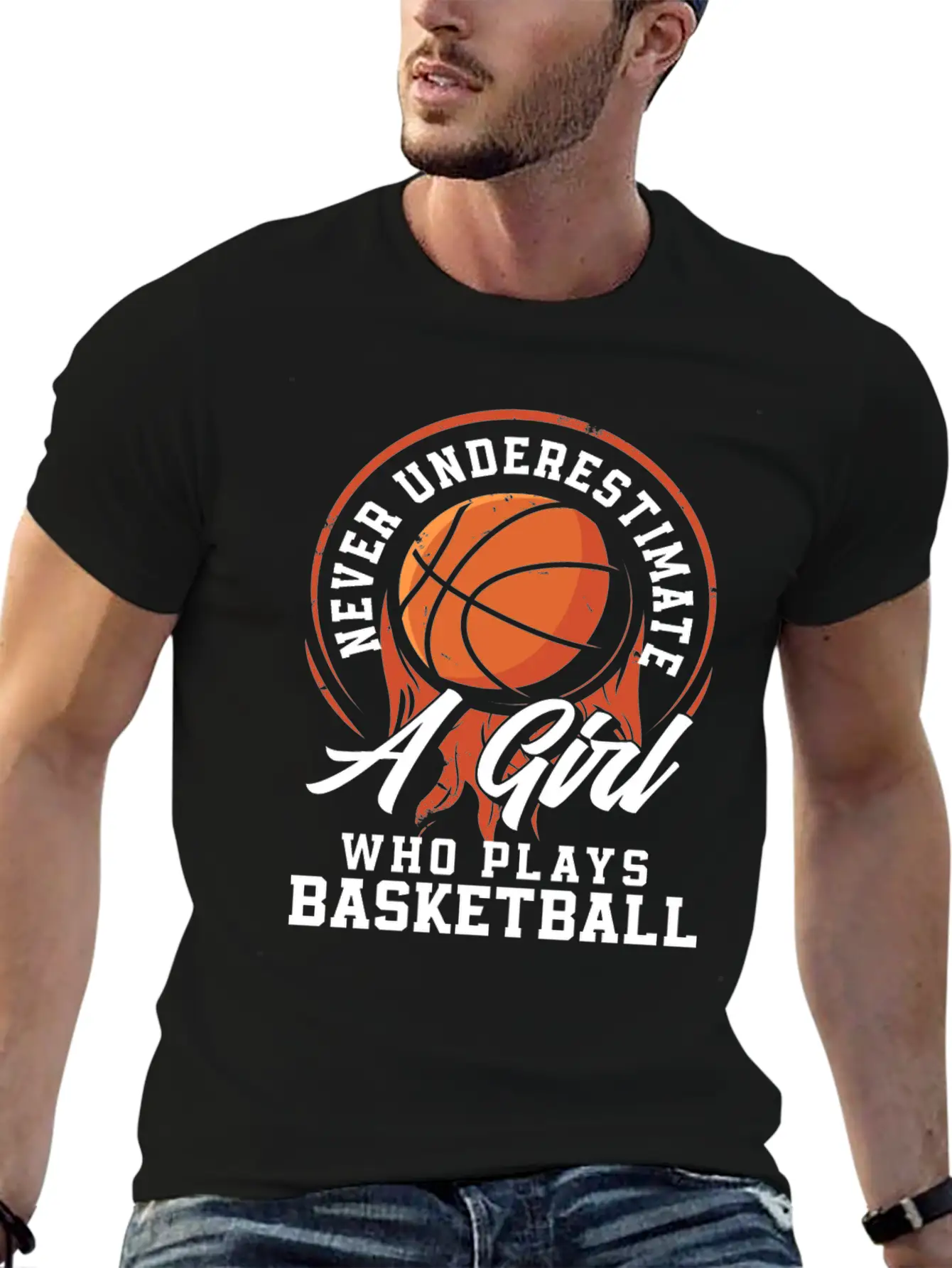 Basketball Player Athlete Gift Basketball Woman Unisex Short Sleeve Soft Cotton T-Shirt – Casual Everyday Wear