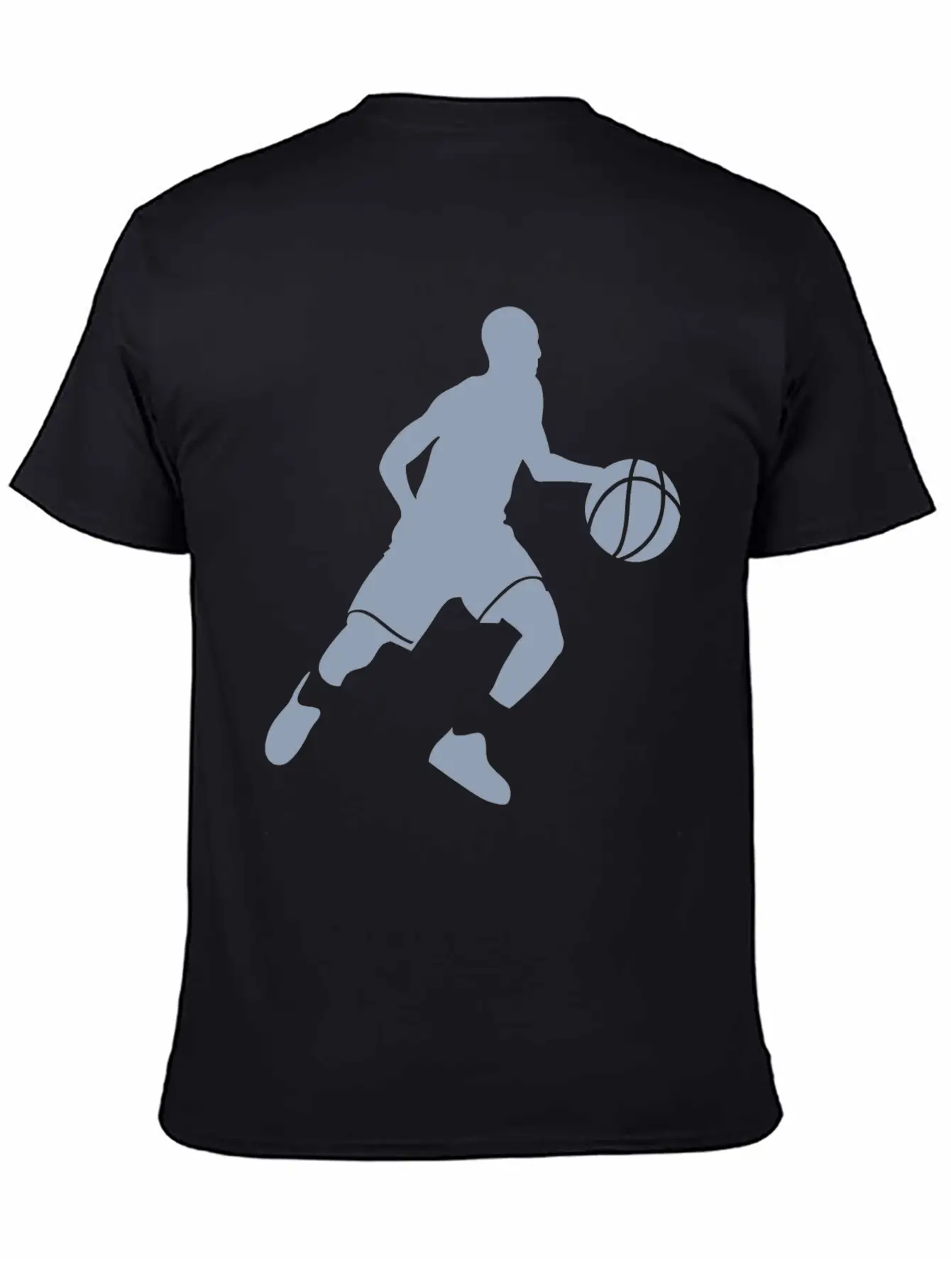 Basketball Player Silhouette Unisex Short Sleeve Soft Cotton T-Shirt – Casual Everyday Wear