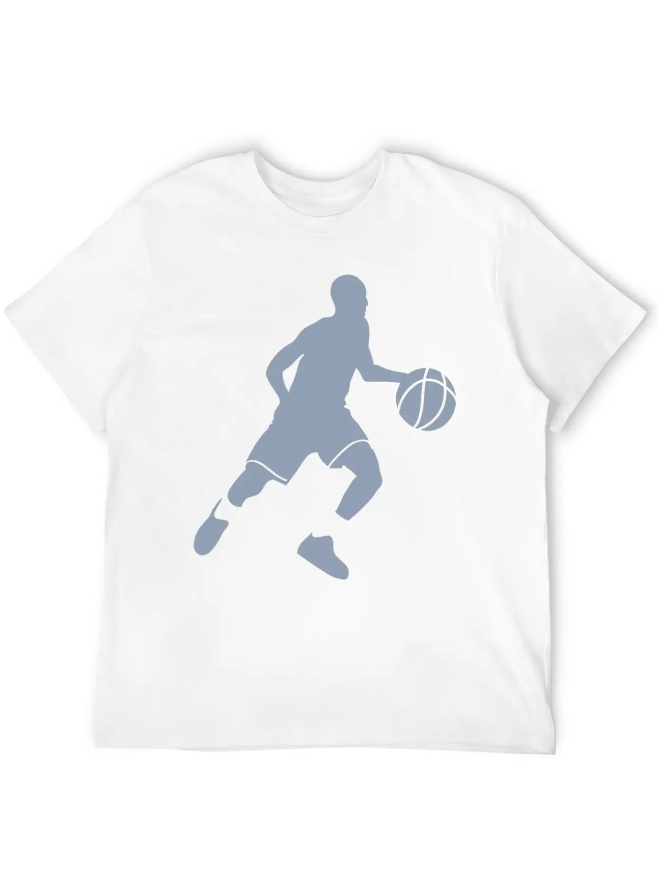 Basketball Player Silhouette Unisex Short Sleeve Soft Cotton T-Shirt – Casual Everyday Wear