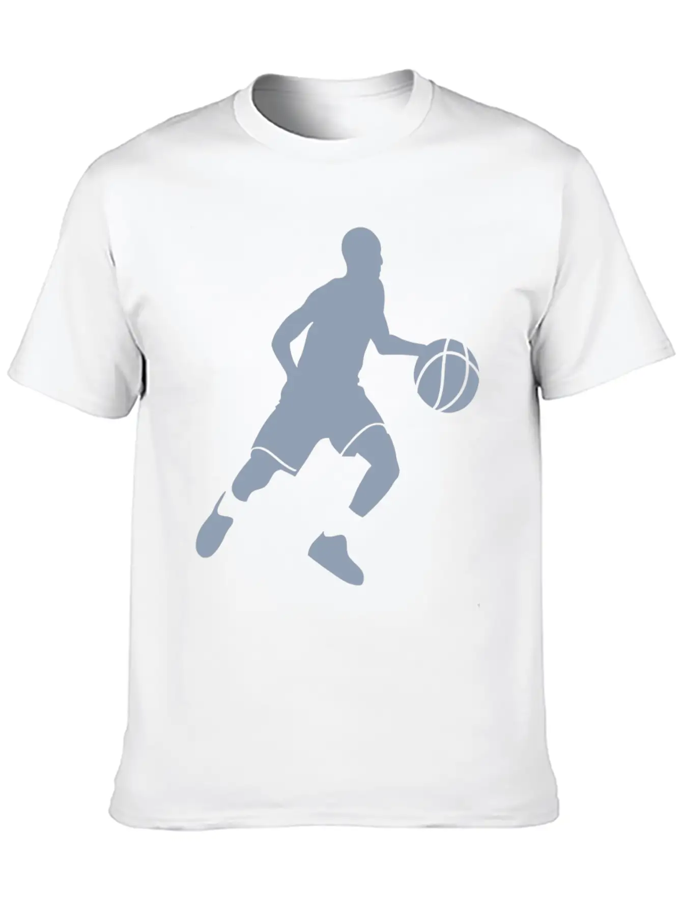 Basketball Player Silhouette Unisex Short Sleeve Soft Cotton T-Shirt – Casual Everyday Wear