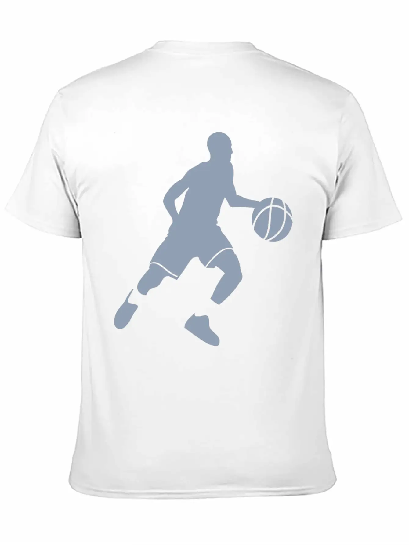 Basketball Player Silhouette Unisex Short Sleeve Soft Cotton T-Shirt – Casual Everyday Wear