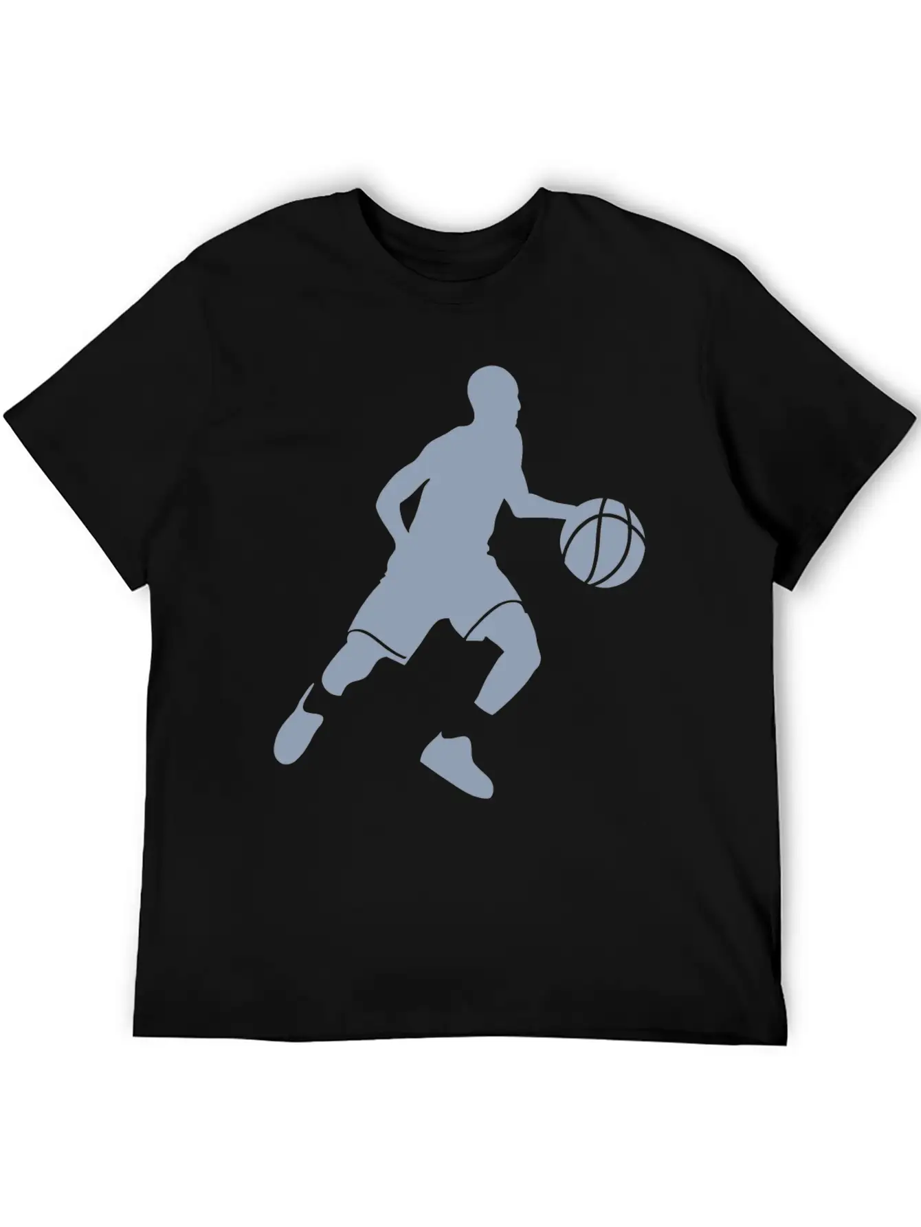 Basketball Player Silhouette Unisex Short Sleeve Soft Cotton T-Shirt – Casual Everyday Wear