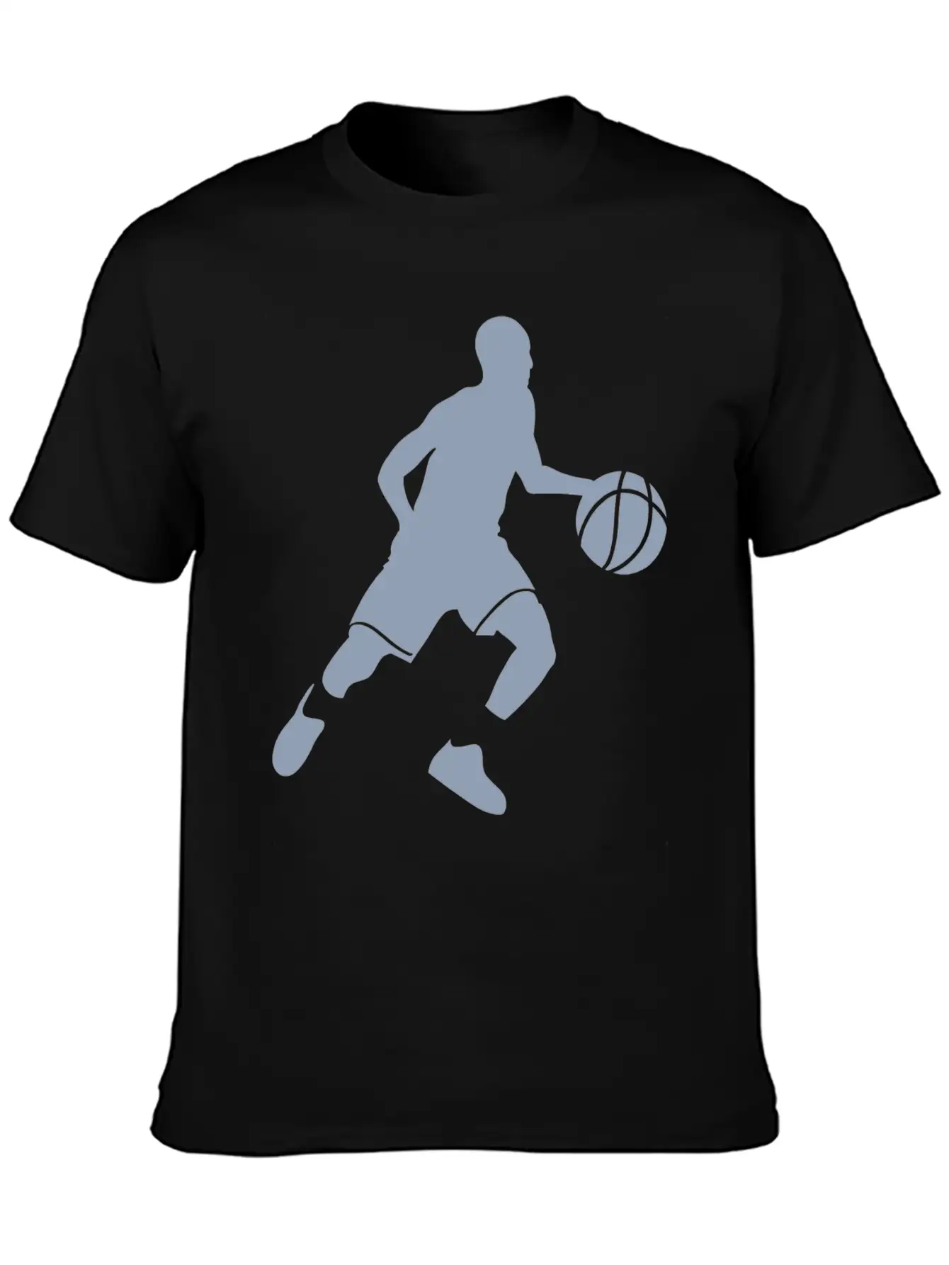 Basketball Player Silhouette Unisex Short Sleeve Soft Cotton T-Shirt – Casual Everyday Wear