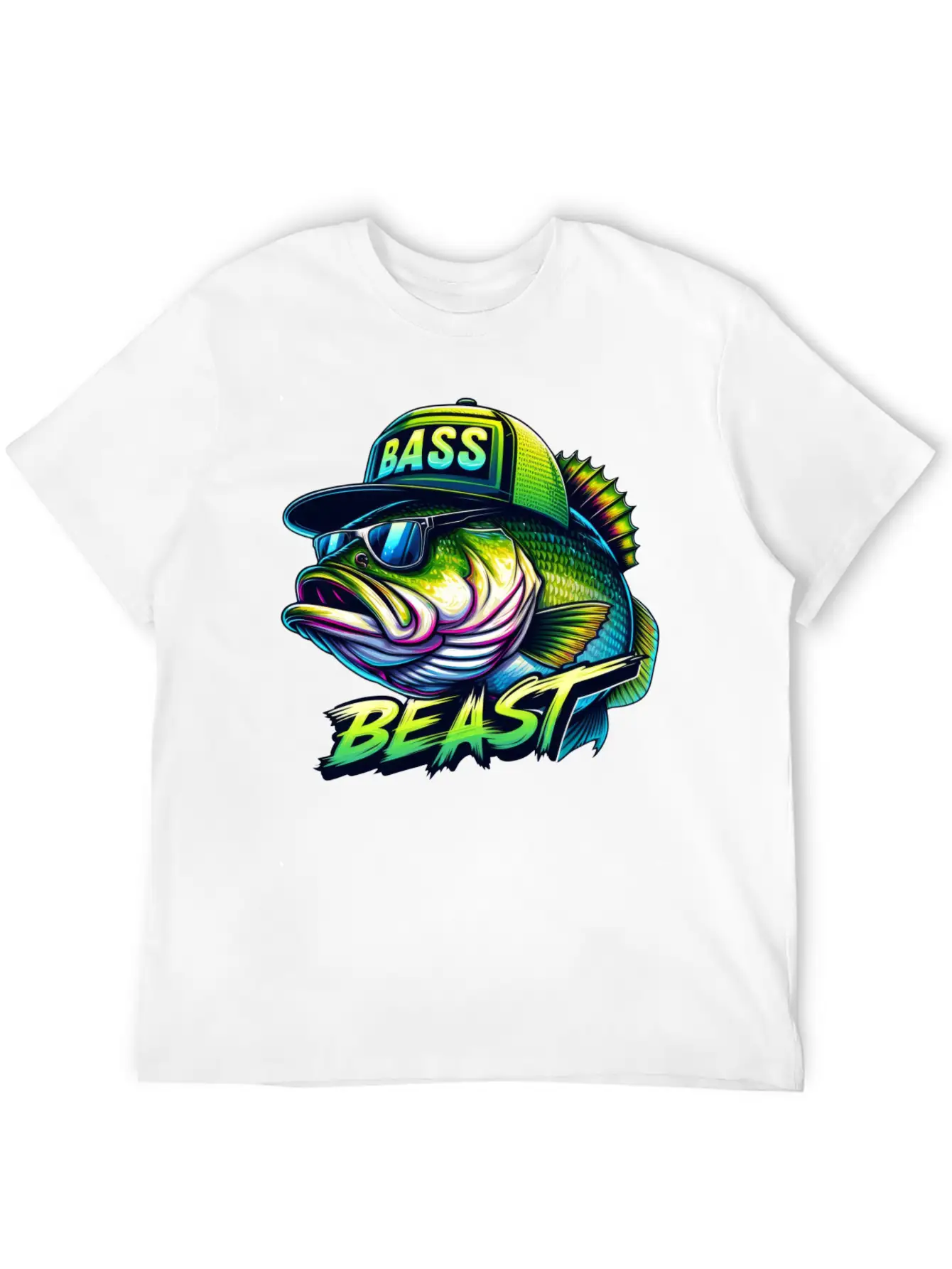 Bass Beast Unisex Short Sleeve Soft Cotton T-Shirt – Casual Everyday Wear