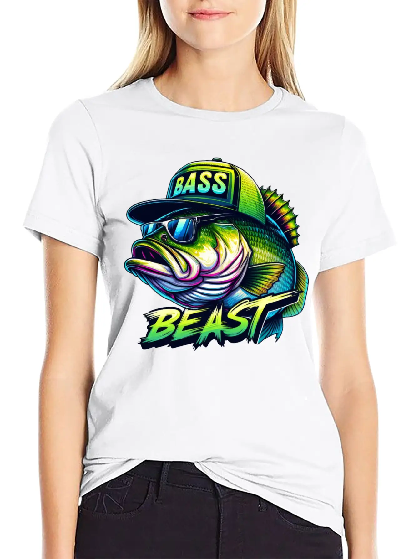 Bass Beast Unisex Short Sleeve Soft Cotton T-Shirt – Casual Everyday Wear