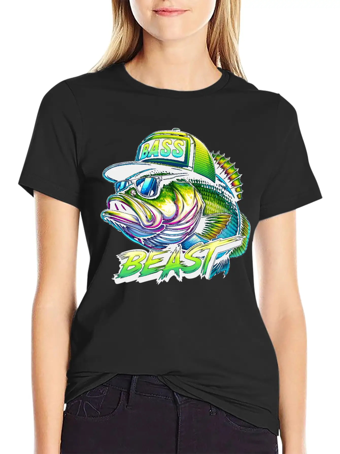 Bass Beast Unisex Short Sleeve Soft Cotton T-Shirt – Casual Everyday Wear