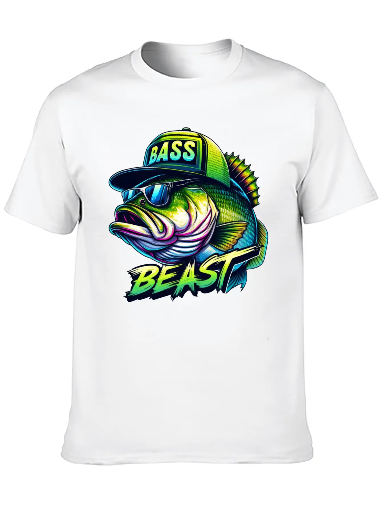 Bass Beast Unisex Short Sleeve Soft Cotton T-Shirt – Casual Everyday Wear