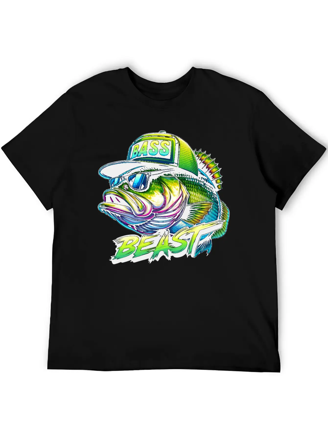 Bass Beast Unisex Short Sleeve Soft Cotton T-Shirt – Casual Everyday Wear