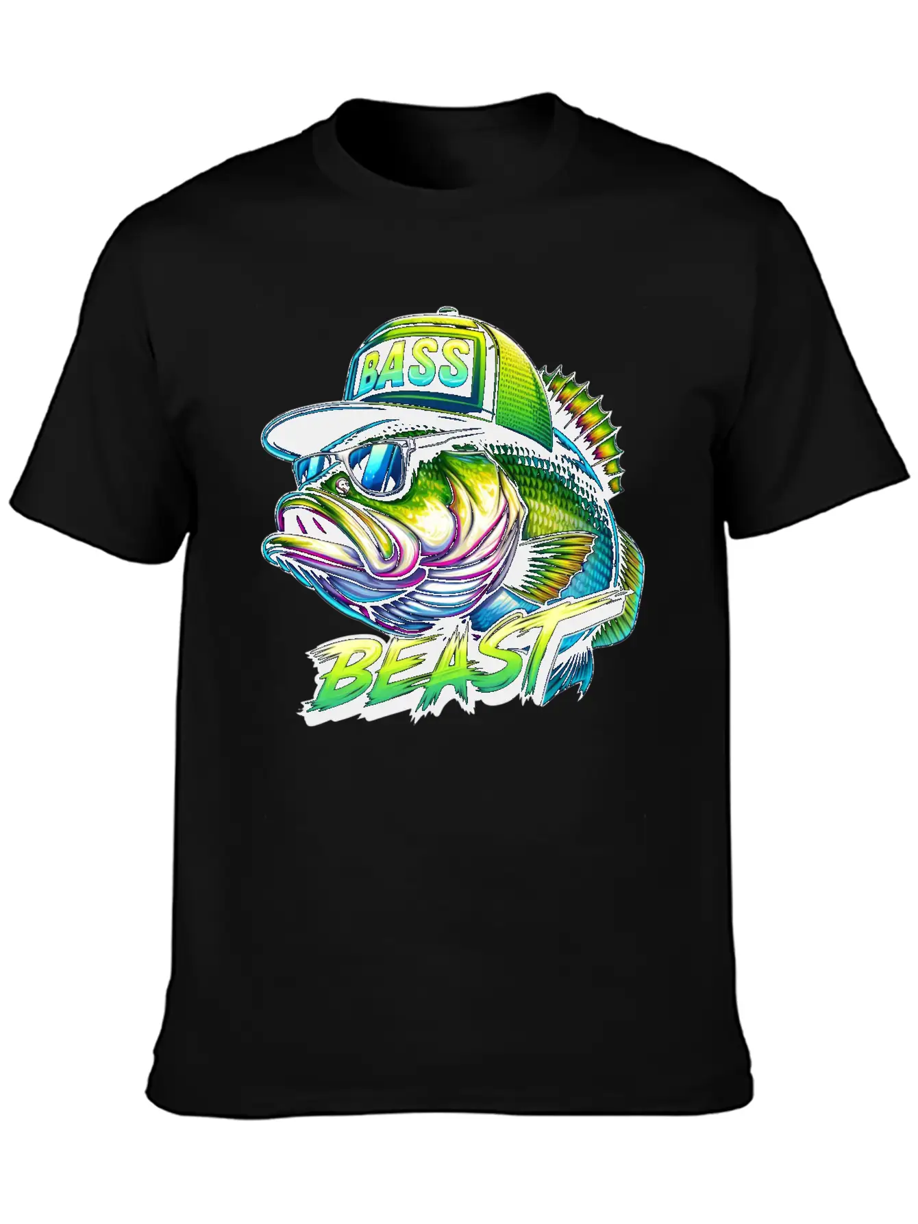 Bass Beast Unisex Short Sleeve Soft Cotton T-Shirt – Casual Everyday Wear
