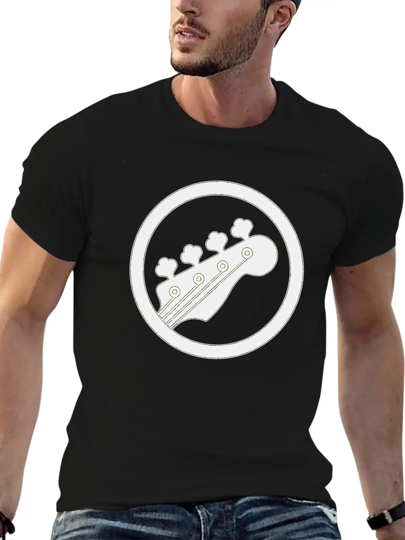 Bass Black Basic Graphic T-Shirt – Daily Comfort In Soft Cotton
