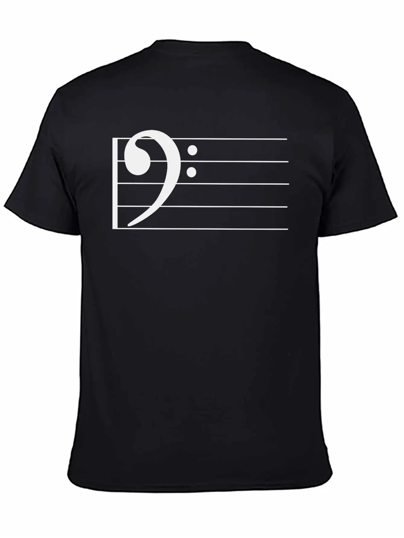 Bass Clef Comfortable Minimalist Graphic Tee – Summer Style Essential