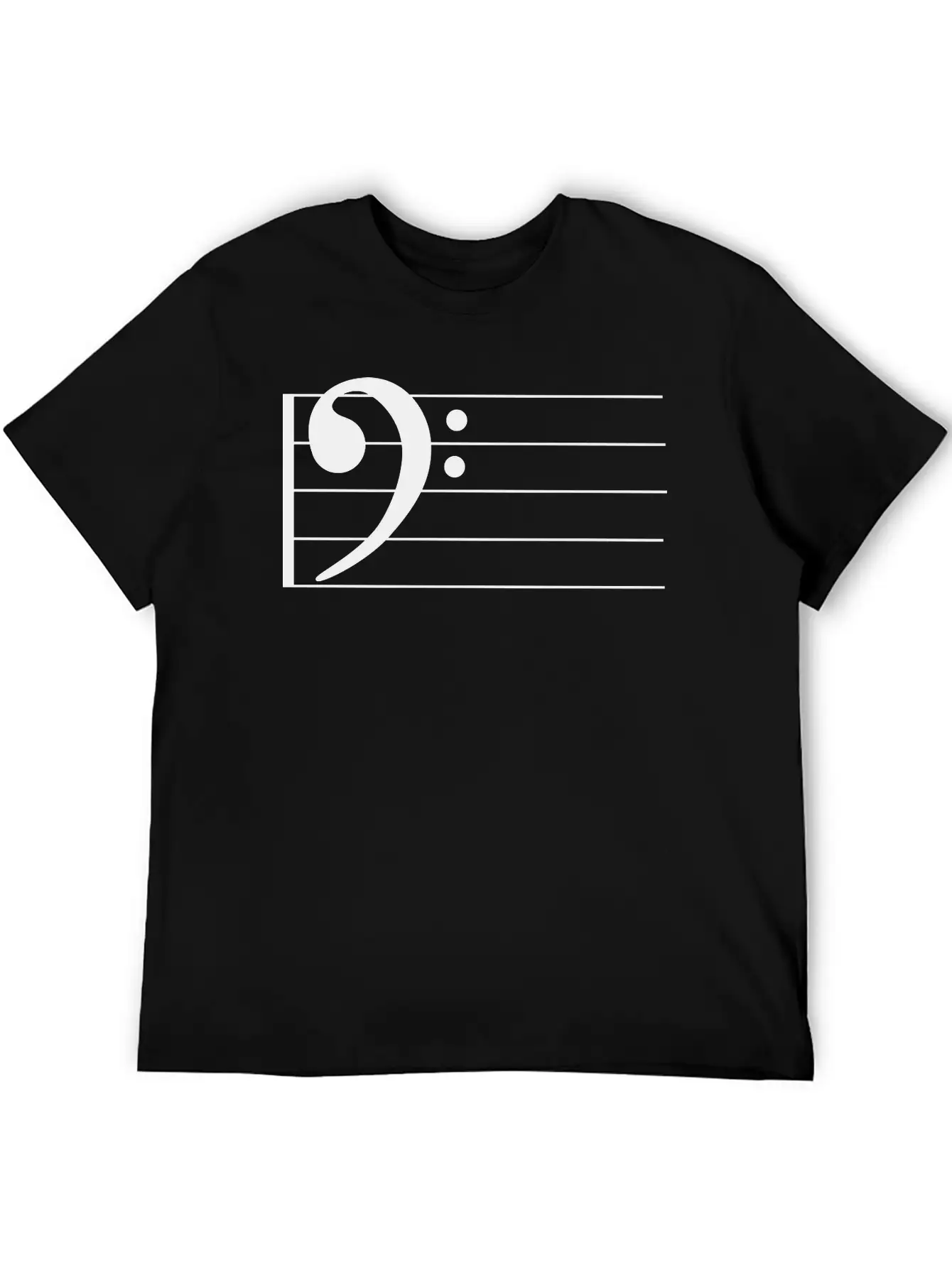 Bass Clef Comfortable Minimalist Graphic Tee – Summer Style Essential