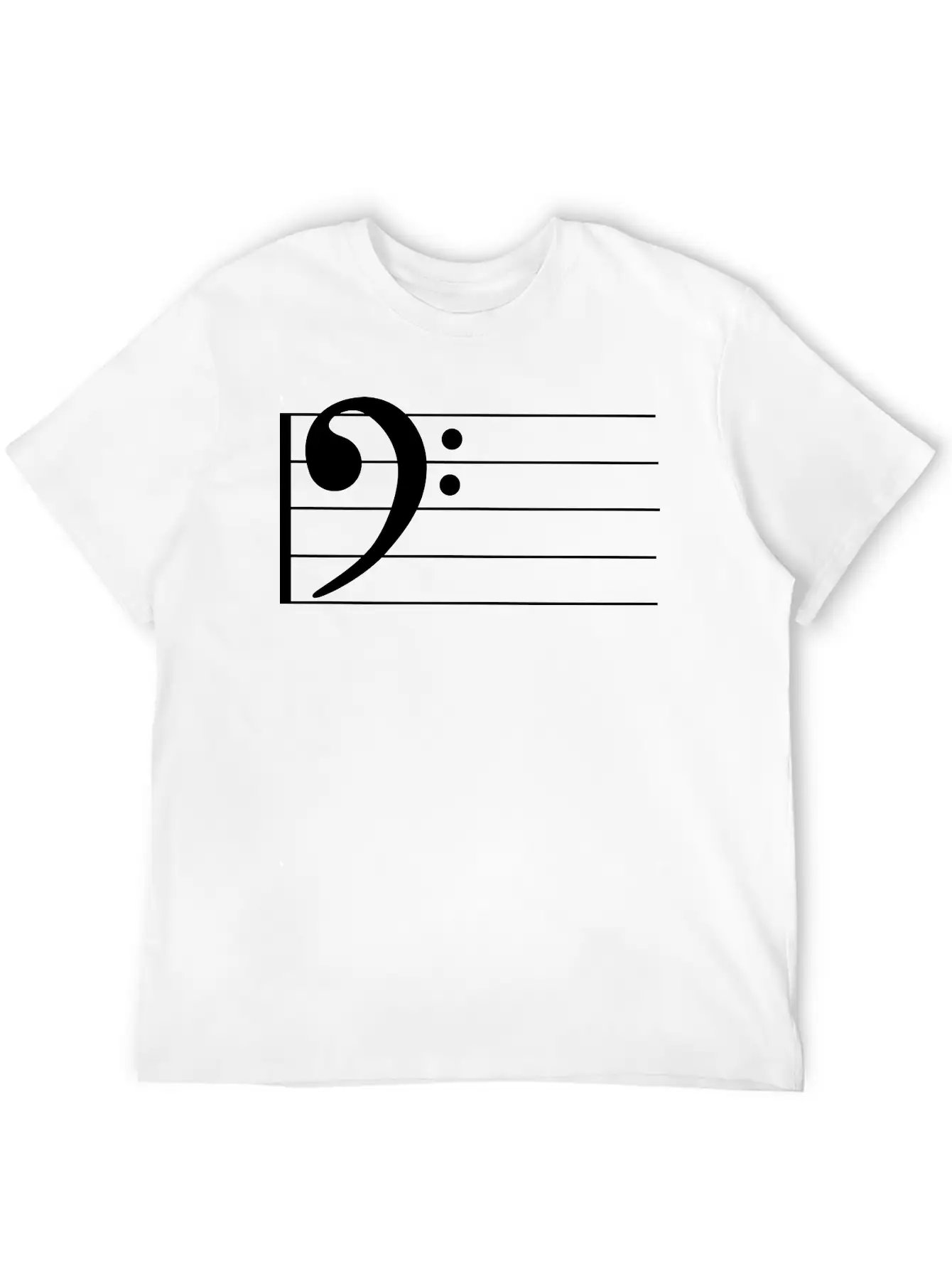 Bass Clef Comfortable Minimalist Graphic Tee – Summer Style Essential