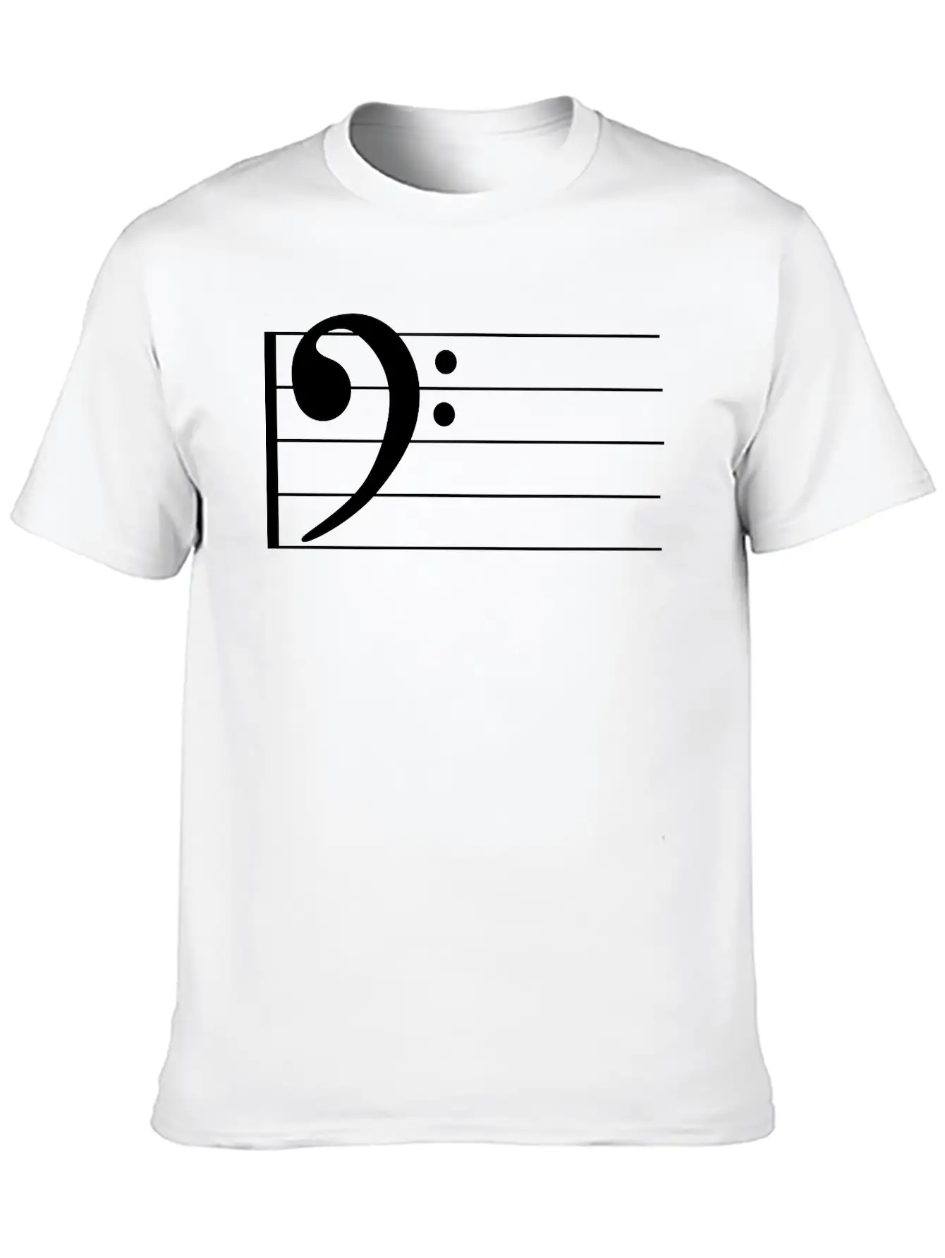 Bass Clef Comfortable Minimalist Graphic Tee – Summer Style Essential